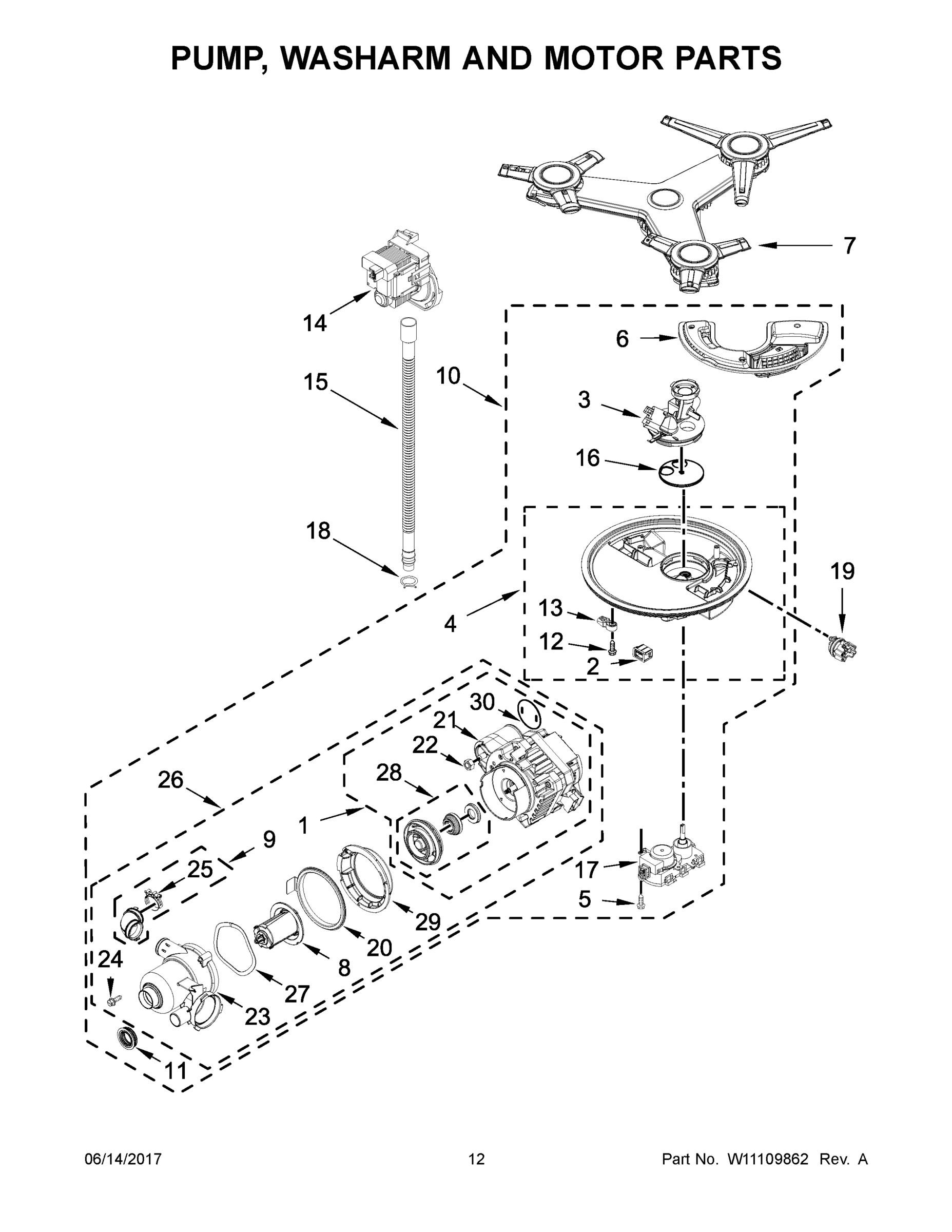 07 - PUMP, WASHARM AND MOTOR PARTS