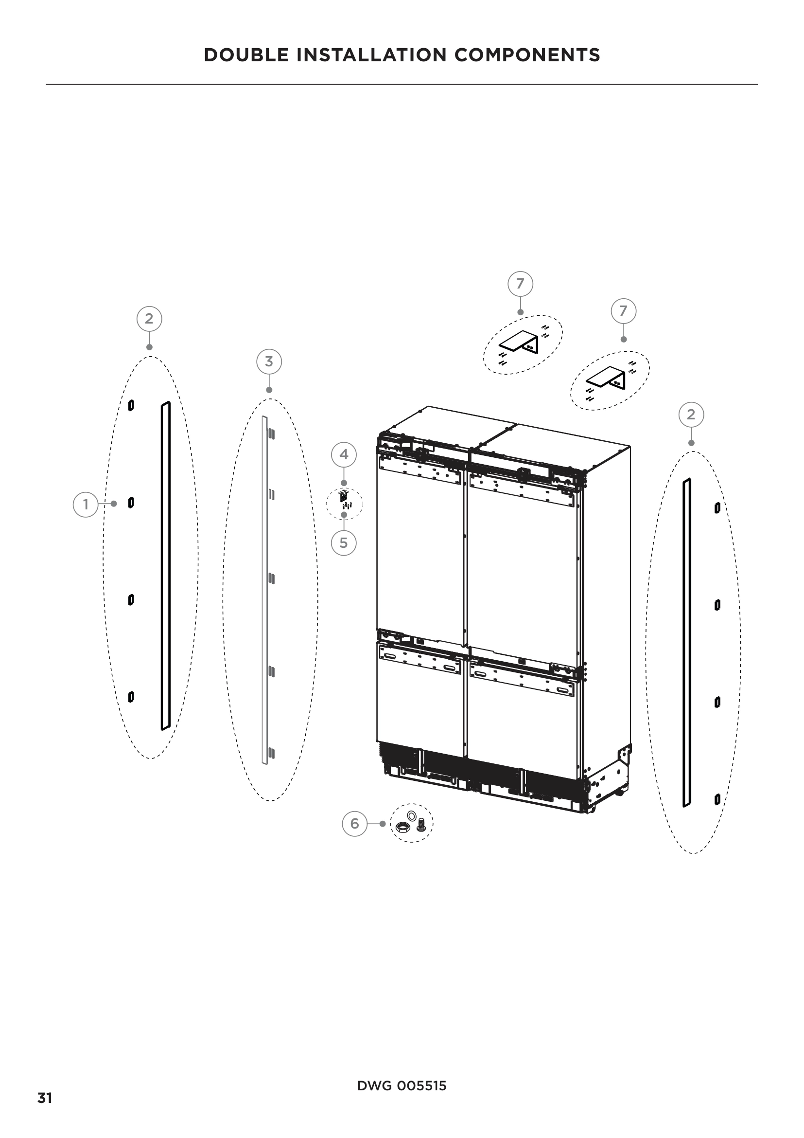 DOUBLE INSTALLATION COMPONENTS