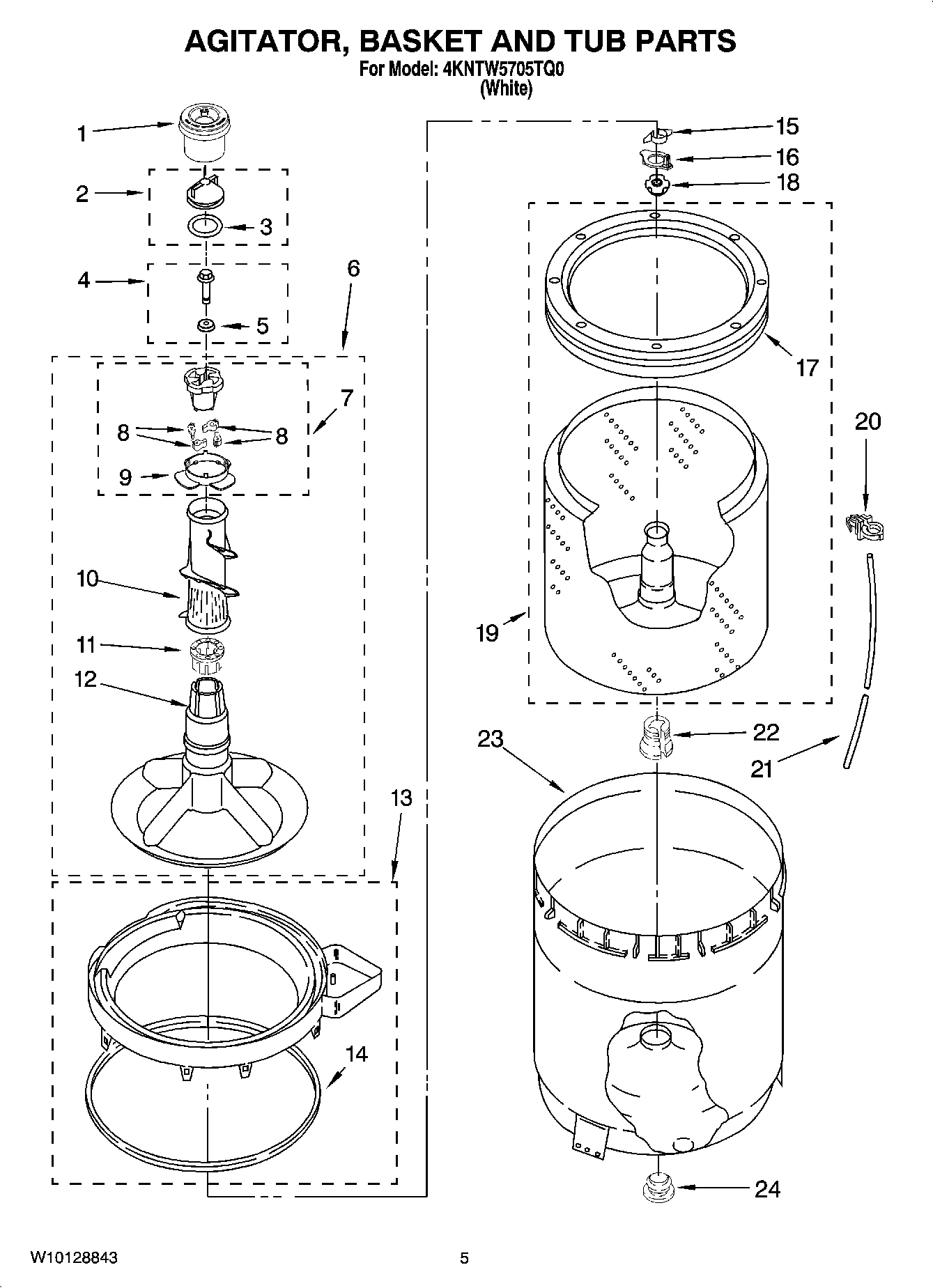 03 - AGITATOR, BASKET AND TUB PARTS