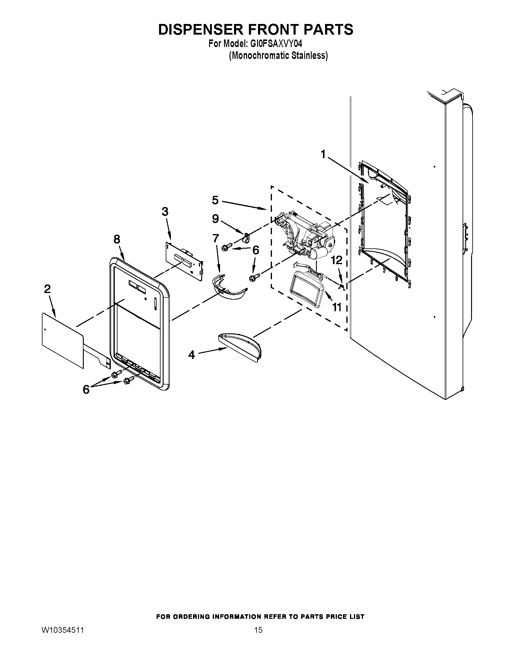 08 - DISPENSER FRONT PARTS