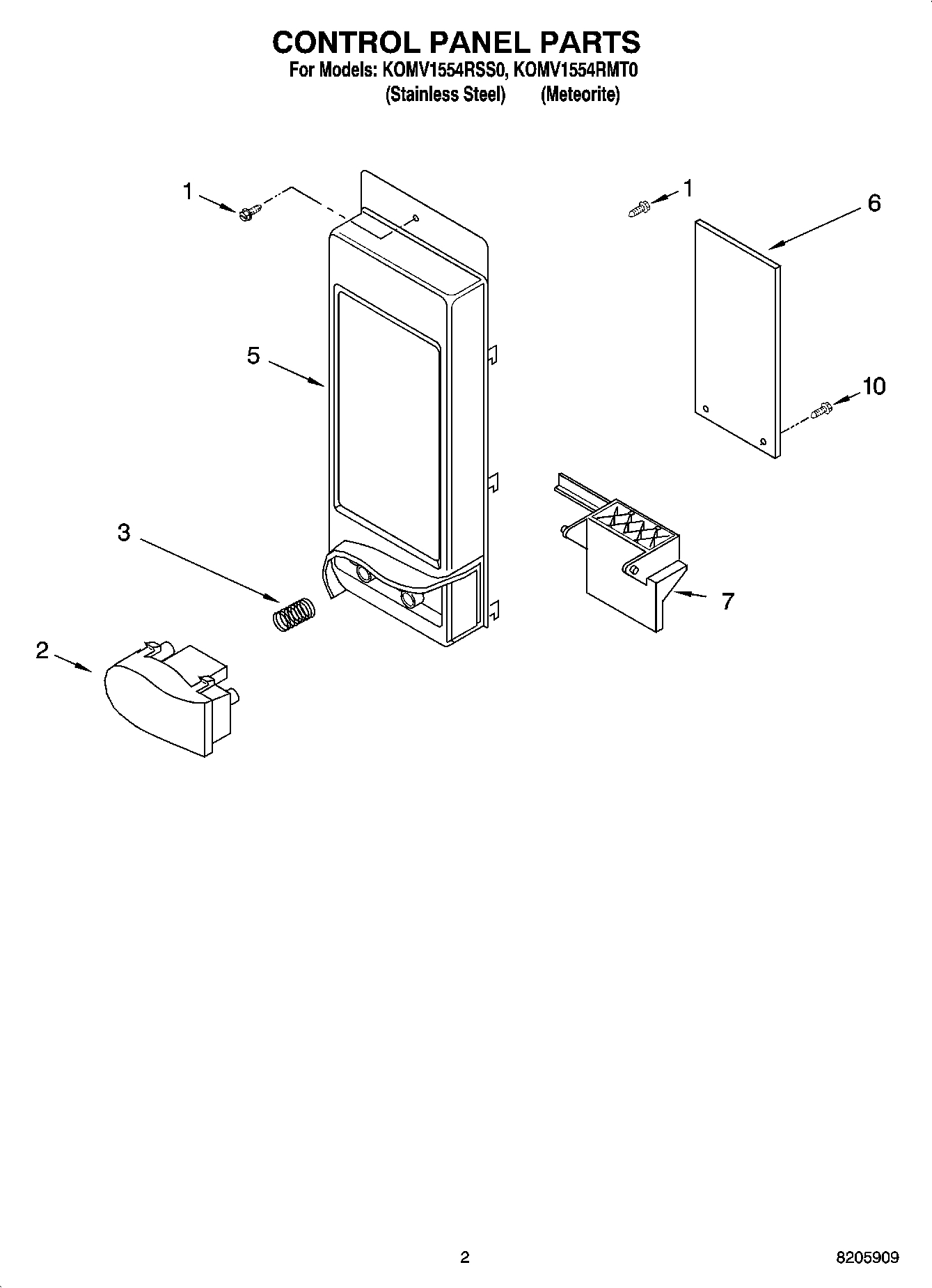 02 - CONTROL PANEL PARTS