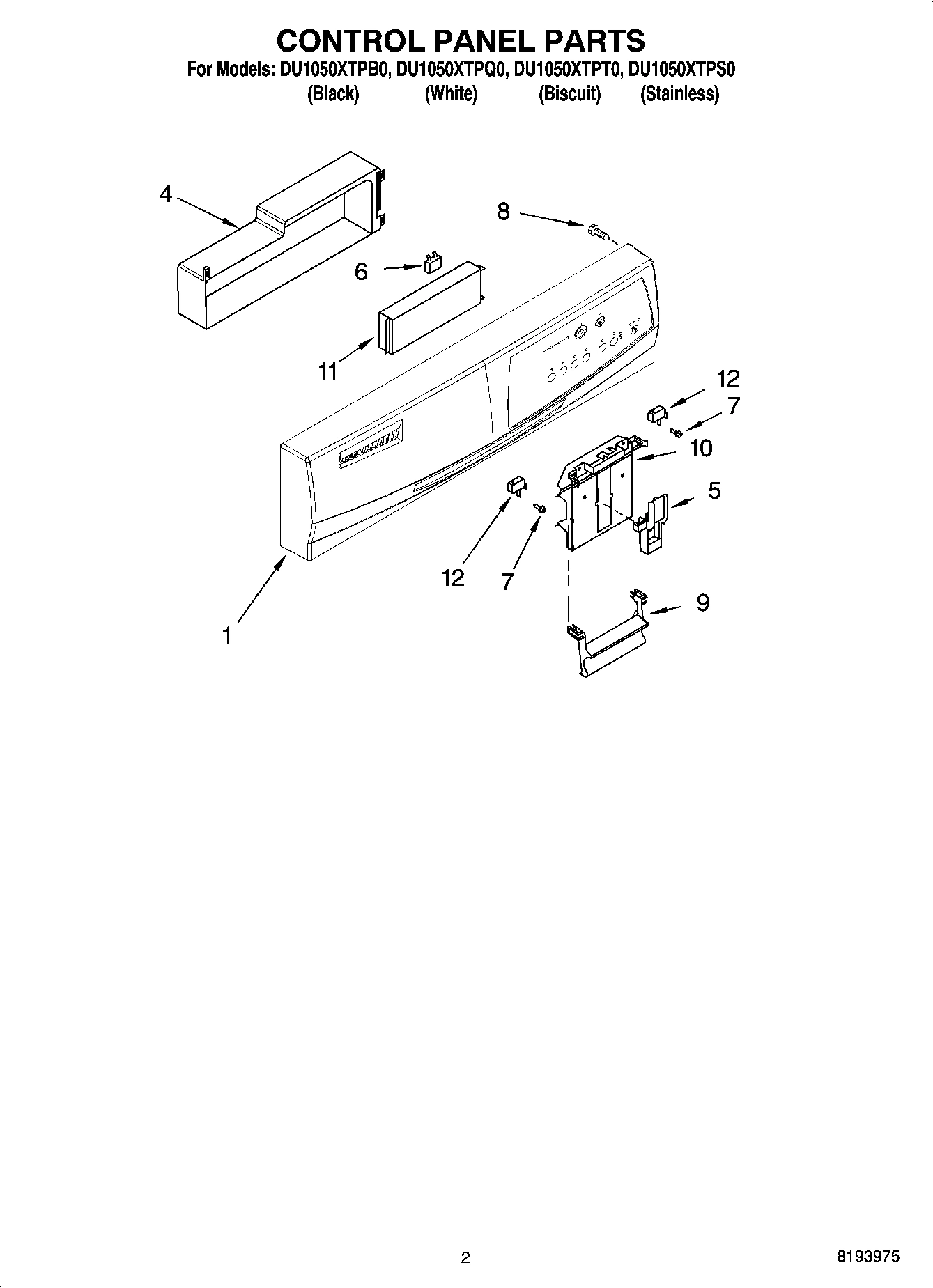 02 - CONTROL PANEL PARTS