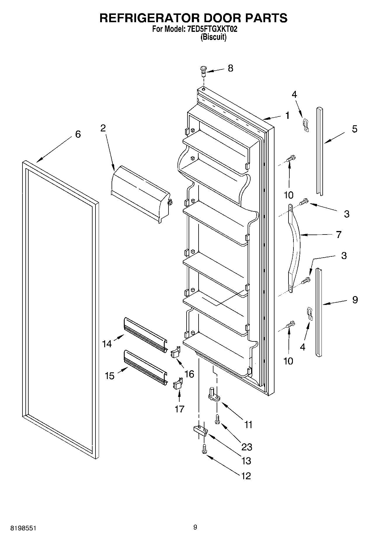 06 - REFRIGERATOR DOOR PARTS