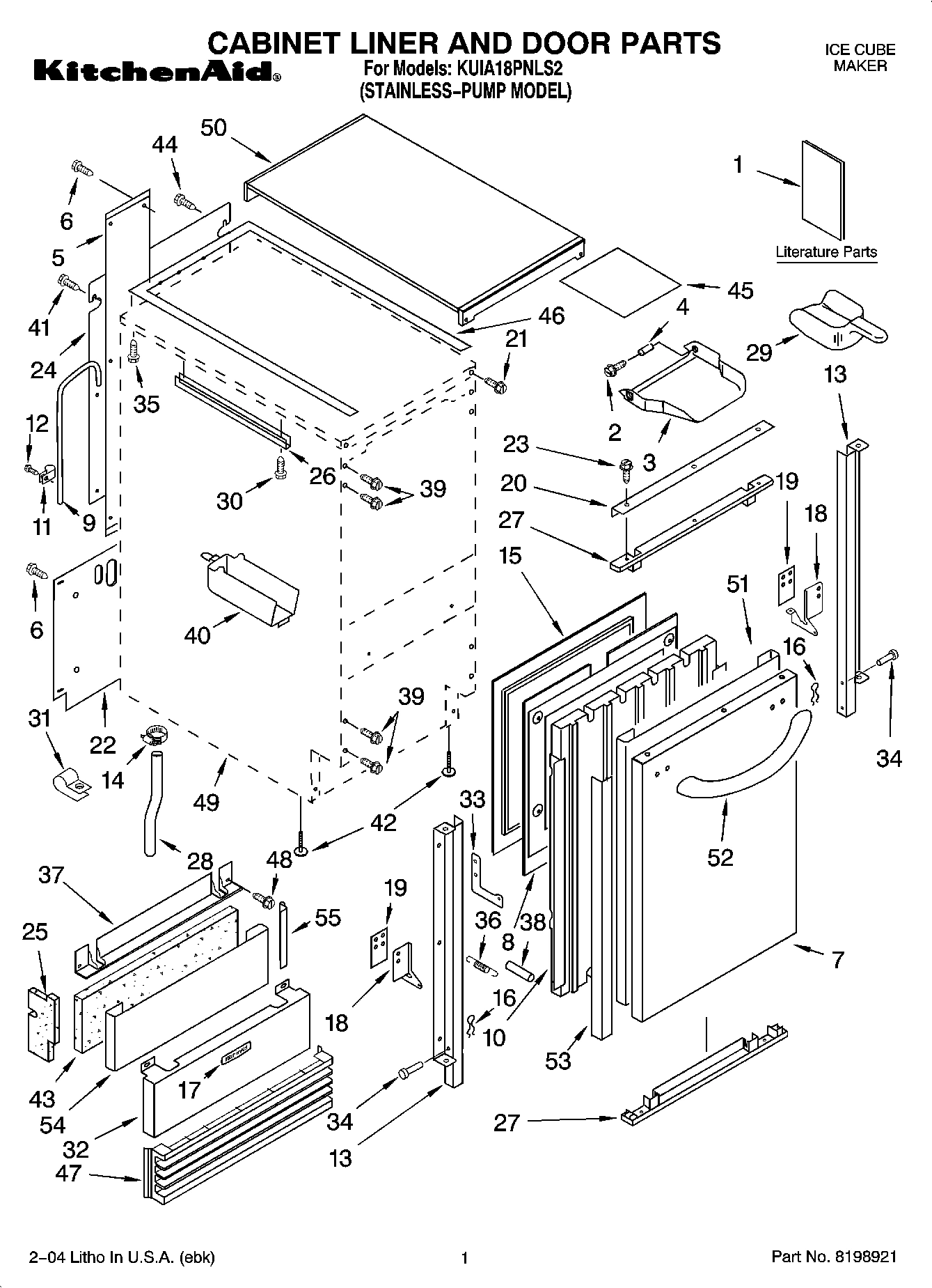 01 - CABINET LINER AND DOOR PARTS