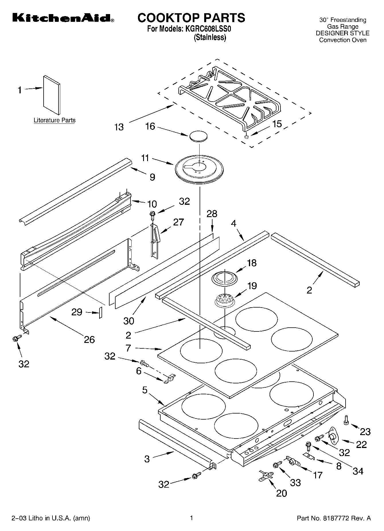 01 - COOKTOP PARTS