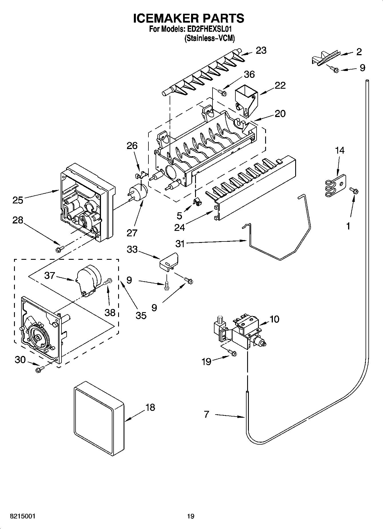 12 - ICEMAKER PARTS, OPTIONAL PARTS (NOT INCLUDED)