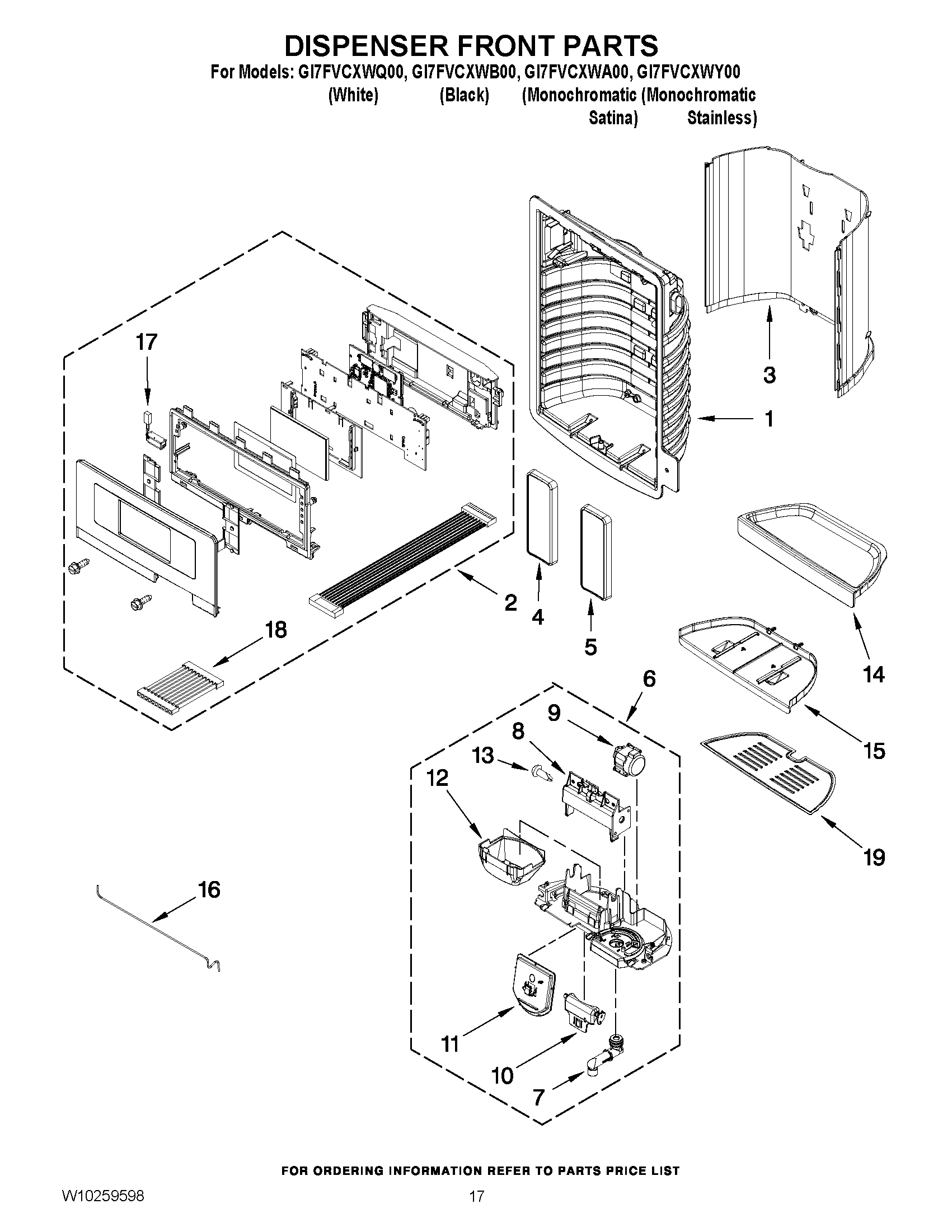 09 - DISPENSER FRONT PARTS