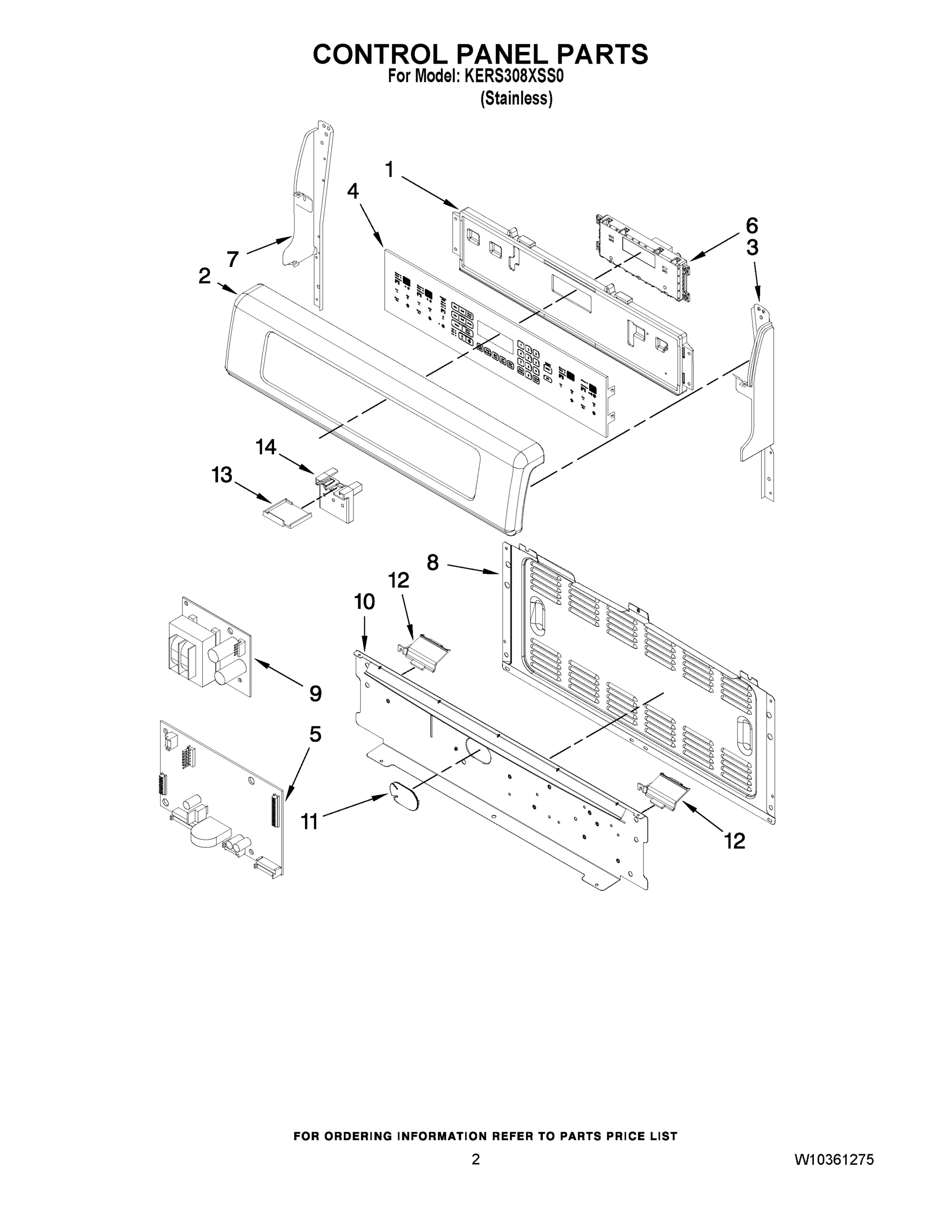02 - CONTROL PANEL PARTS