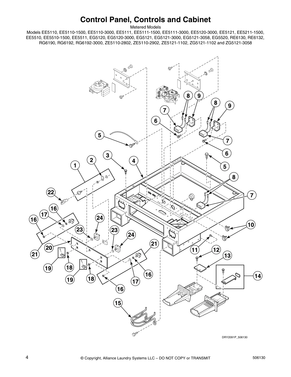 Control Panel, Controls and Cabinet