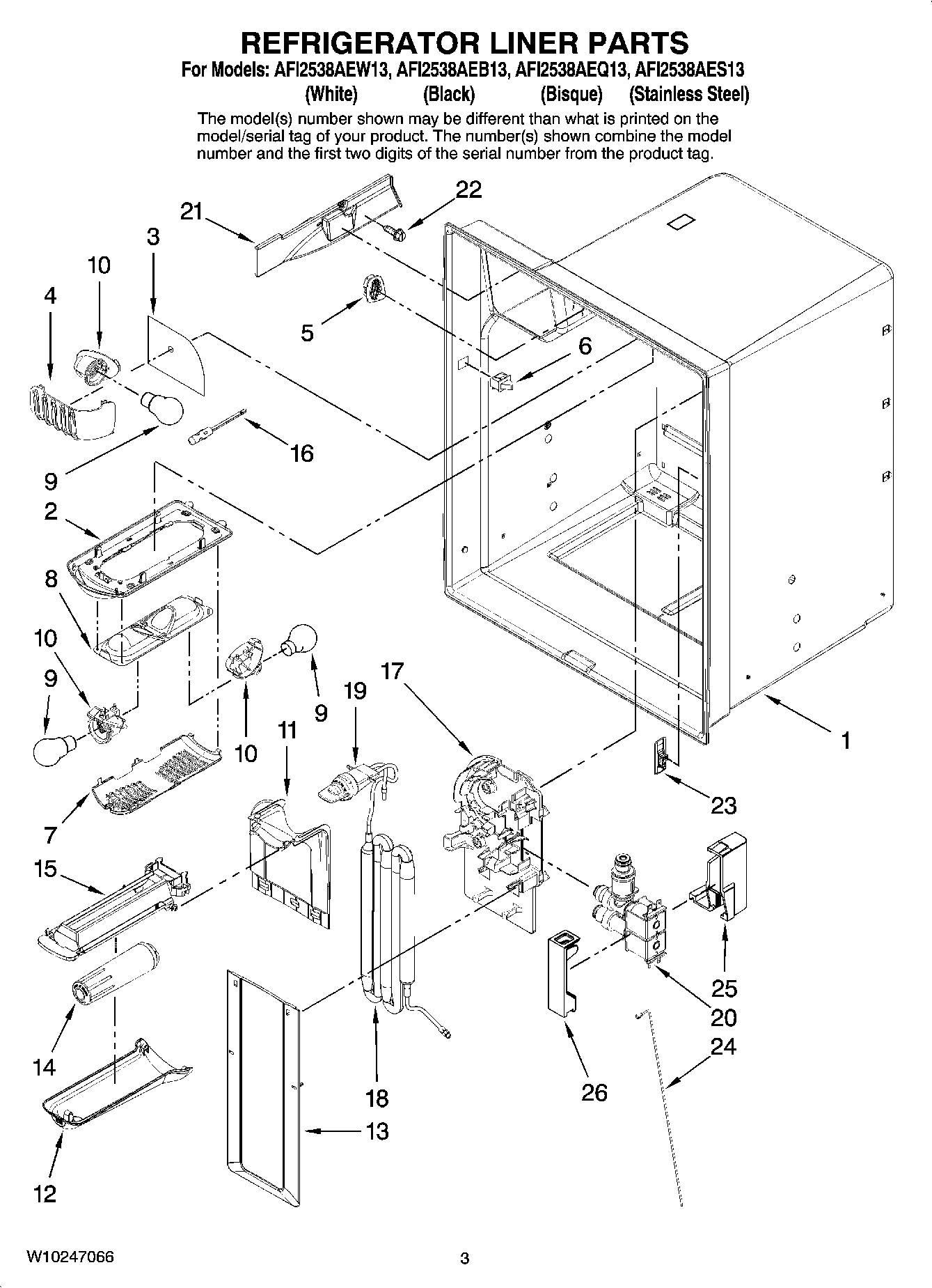 02 - REFRIGERATOR LINER PARTS