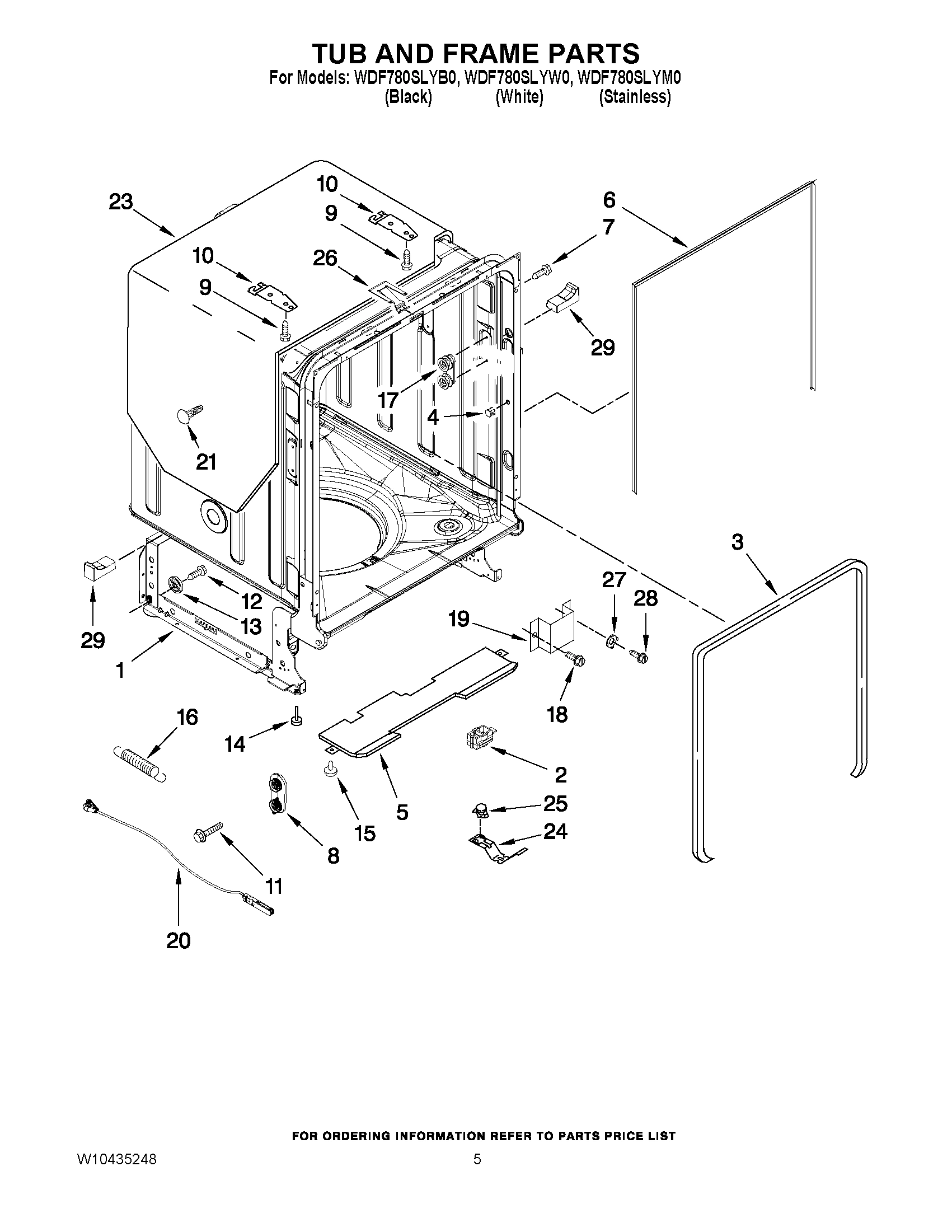 05 - TUB AND FRAME PARTS