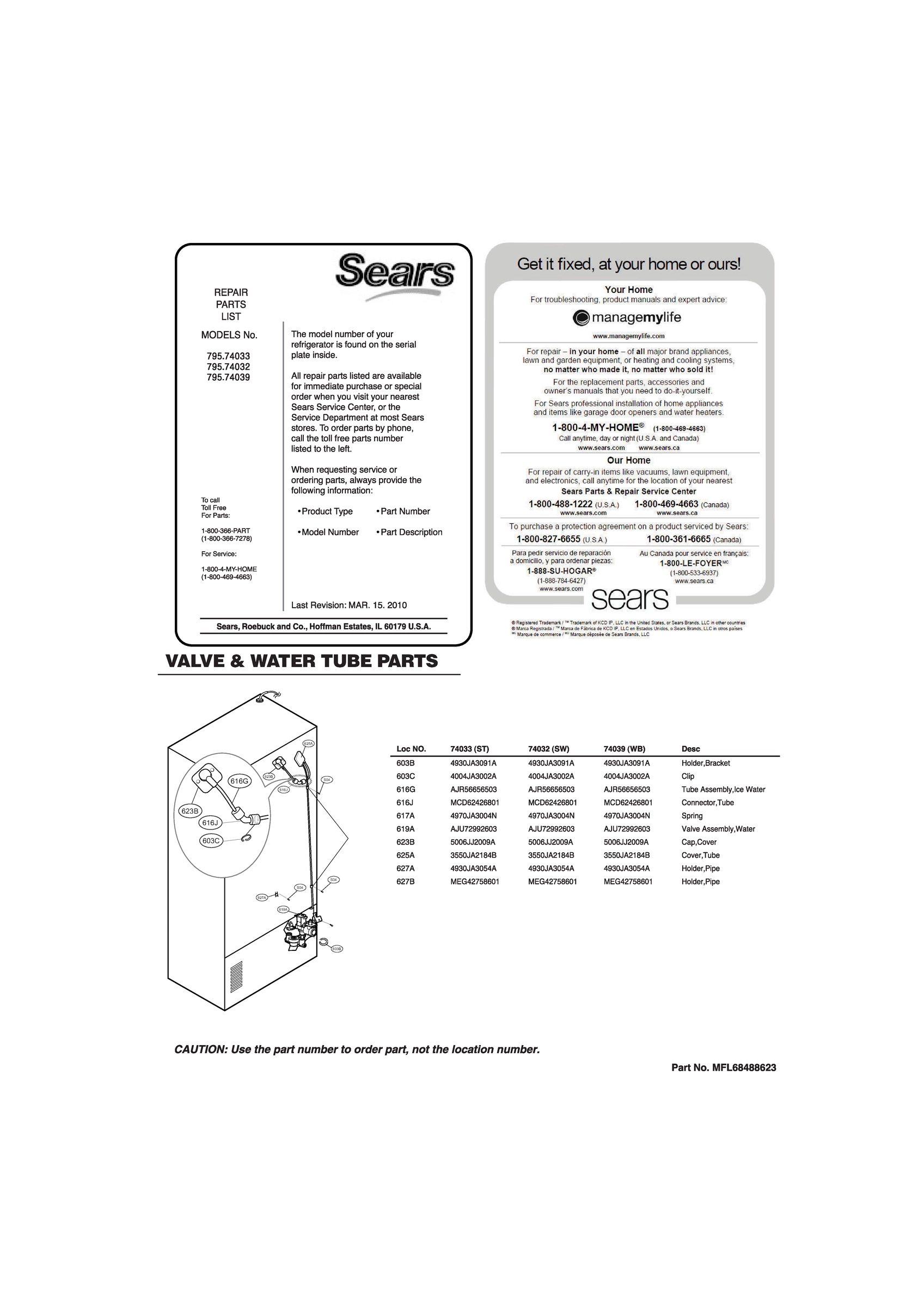 VALVE & WATER TUBE PARTS