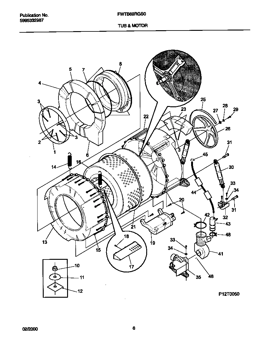 04 - P12T0050 WSHR TUB,MOTOR