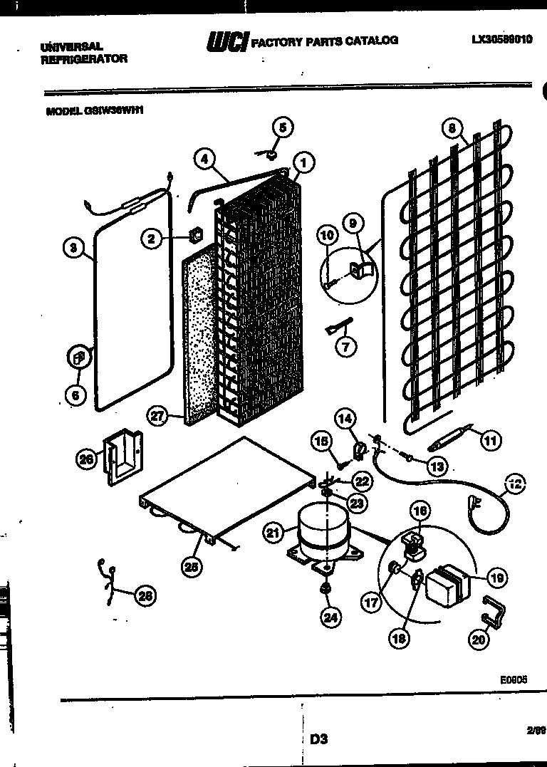 10 - SYSTEM AND AUTOMATIC DEFROST PARTS