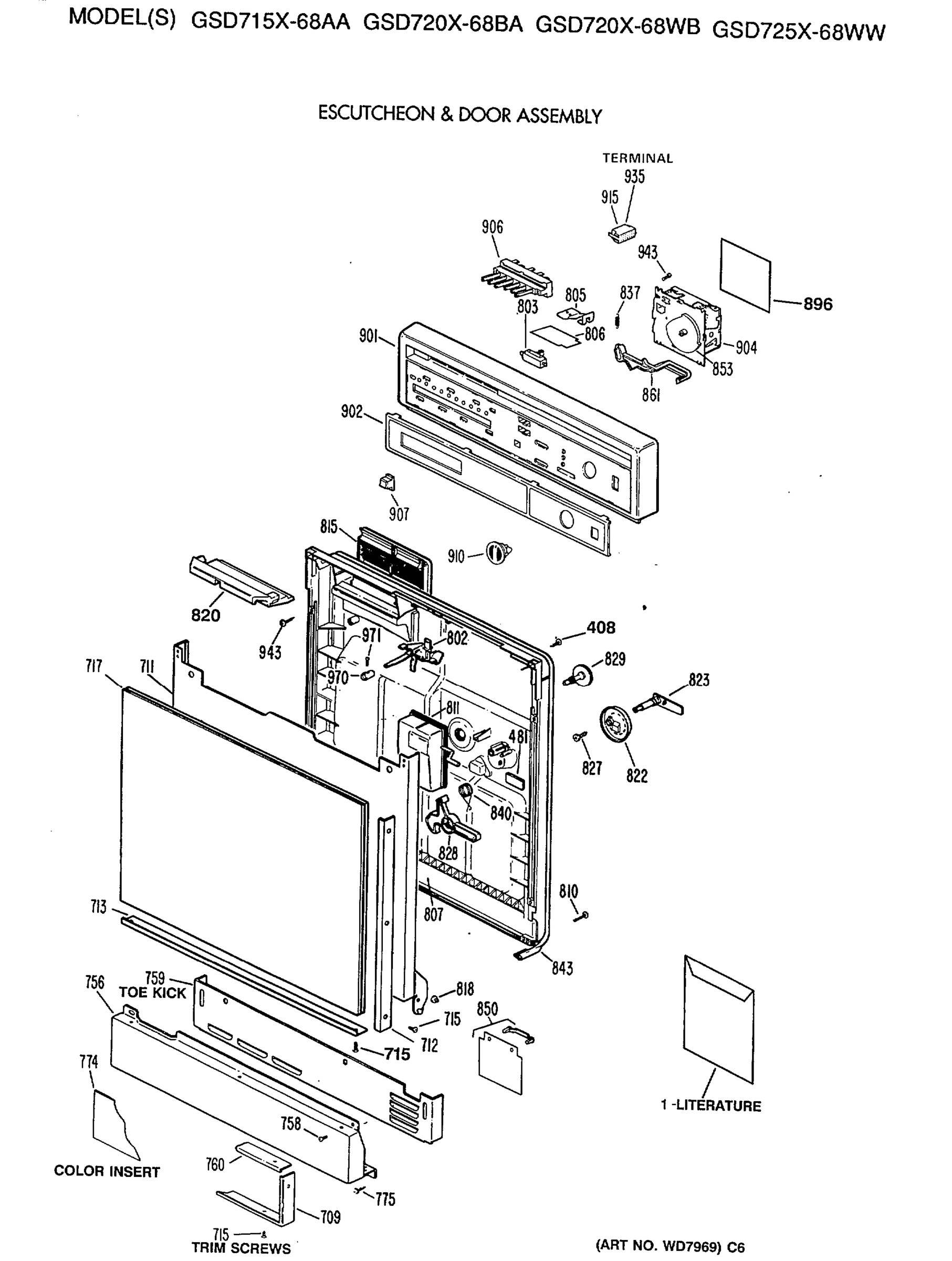 ESCUTCHEON & DOOR ASSEMBLY