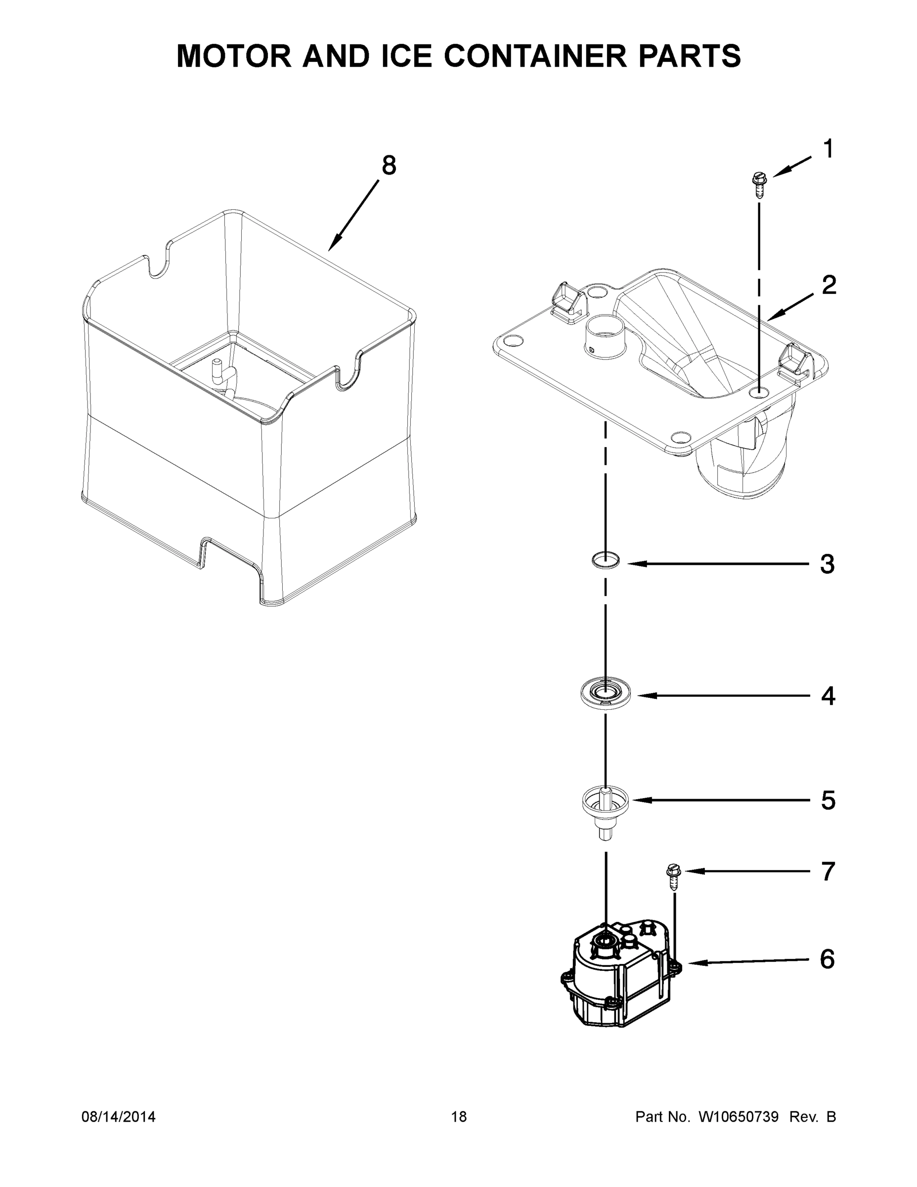 10 - MOTOR AND ICE CONTAINER PARTS