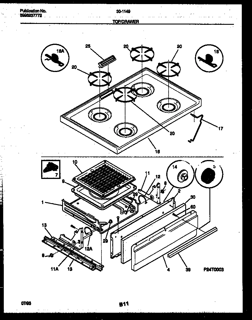 05 - COOKTOP AND BROILER DRAWER PARTS