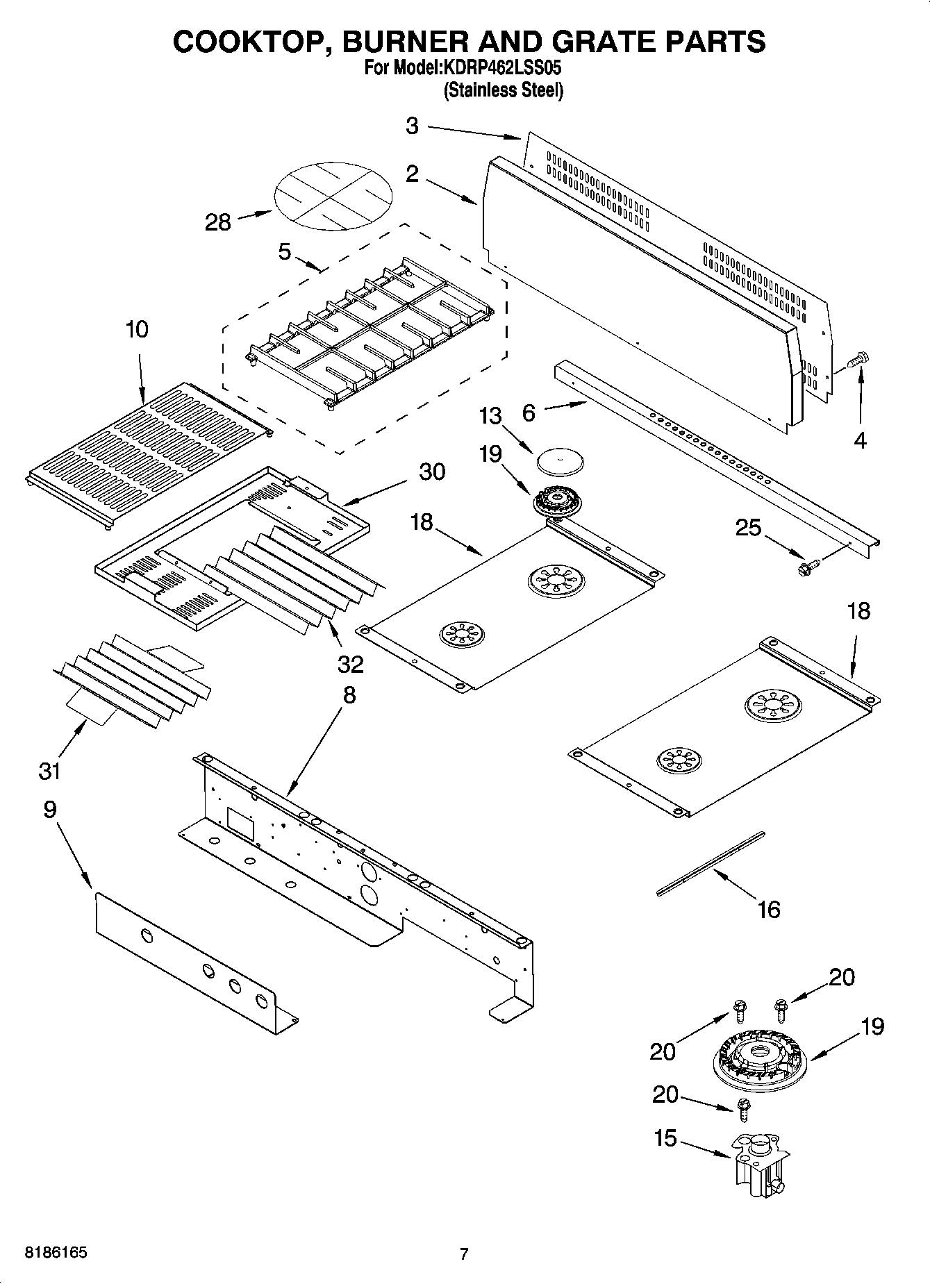 06 - COOKTOP, BURNER AND GRATE PARTS