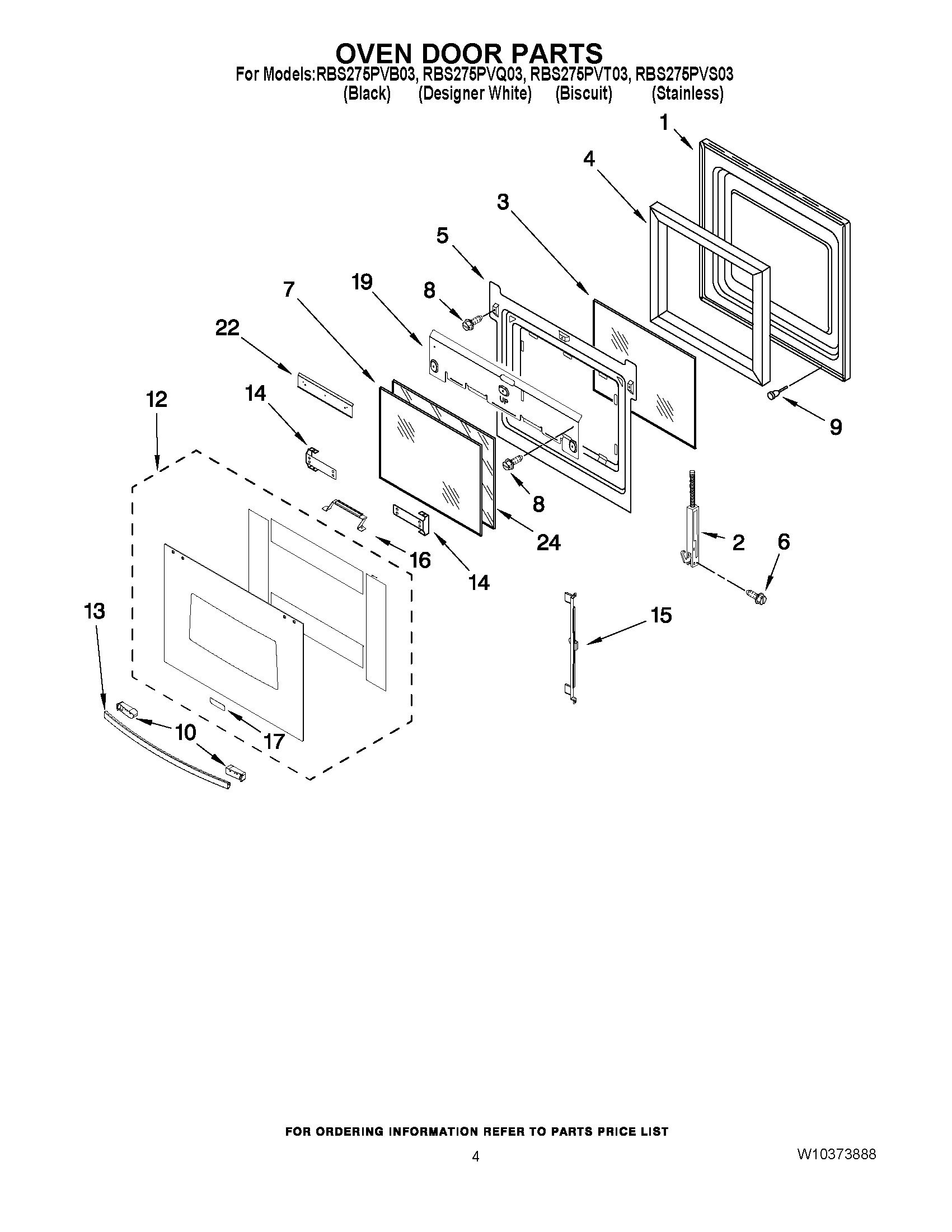 03 - OVEN DOOR PARTS