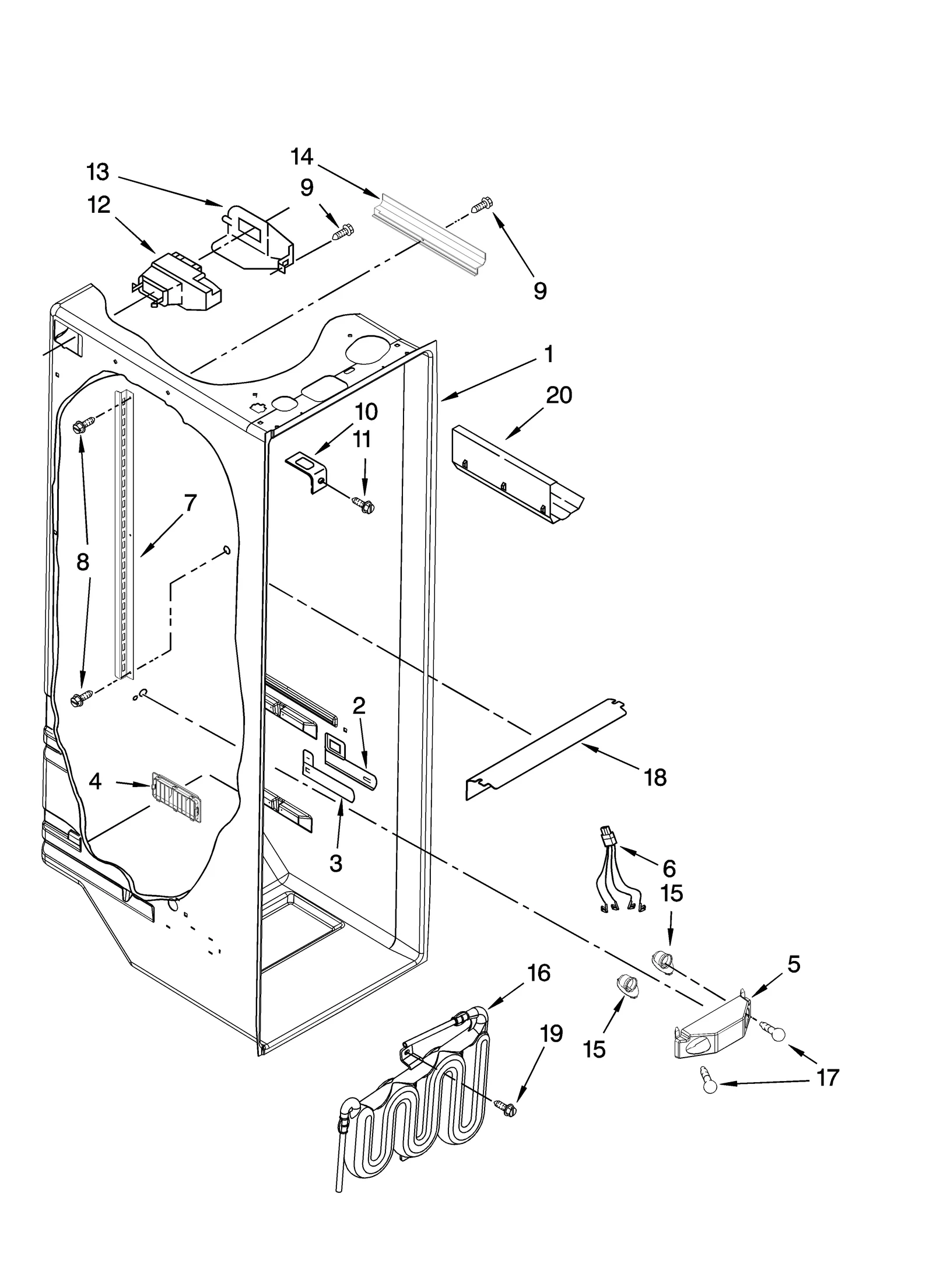 REFRIGERATOR LINER PARTS