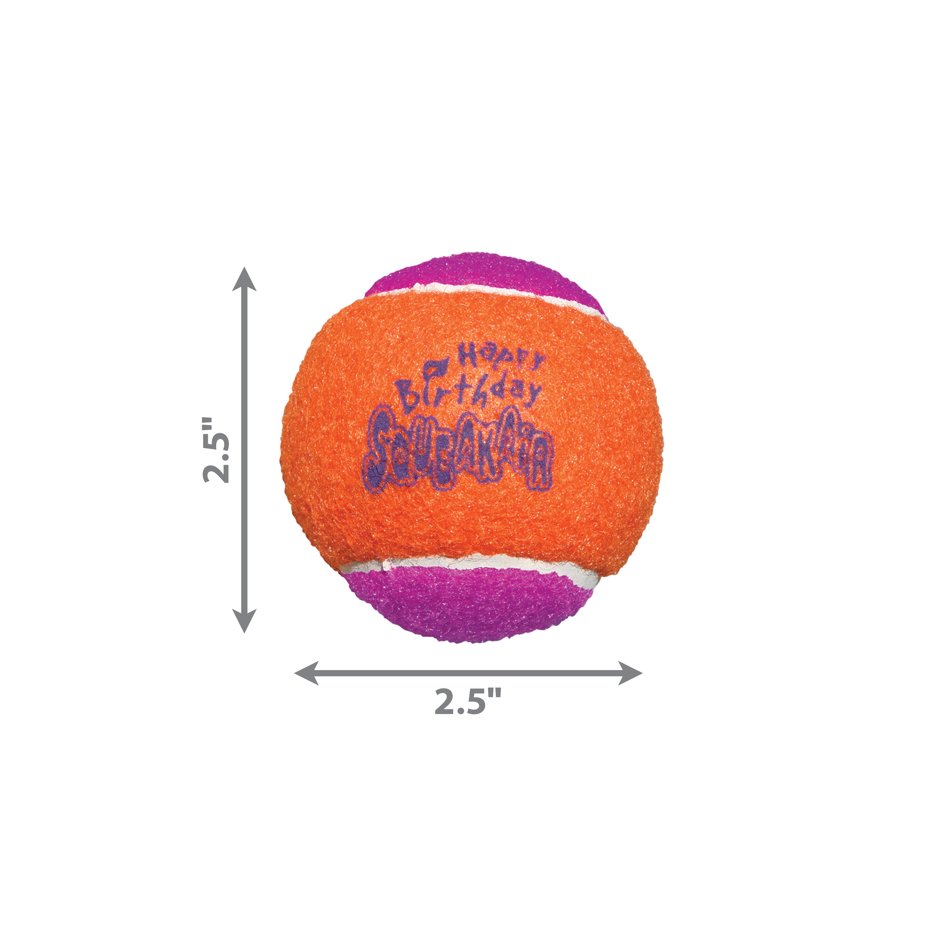 SqueakAir Birthday Balls 3-pk dimoffpack product image