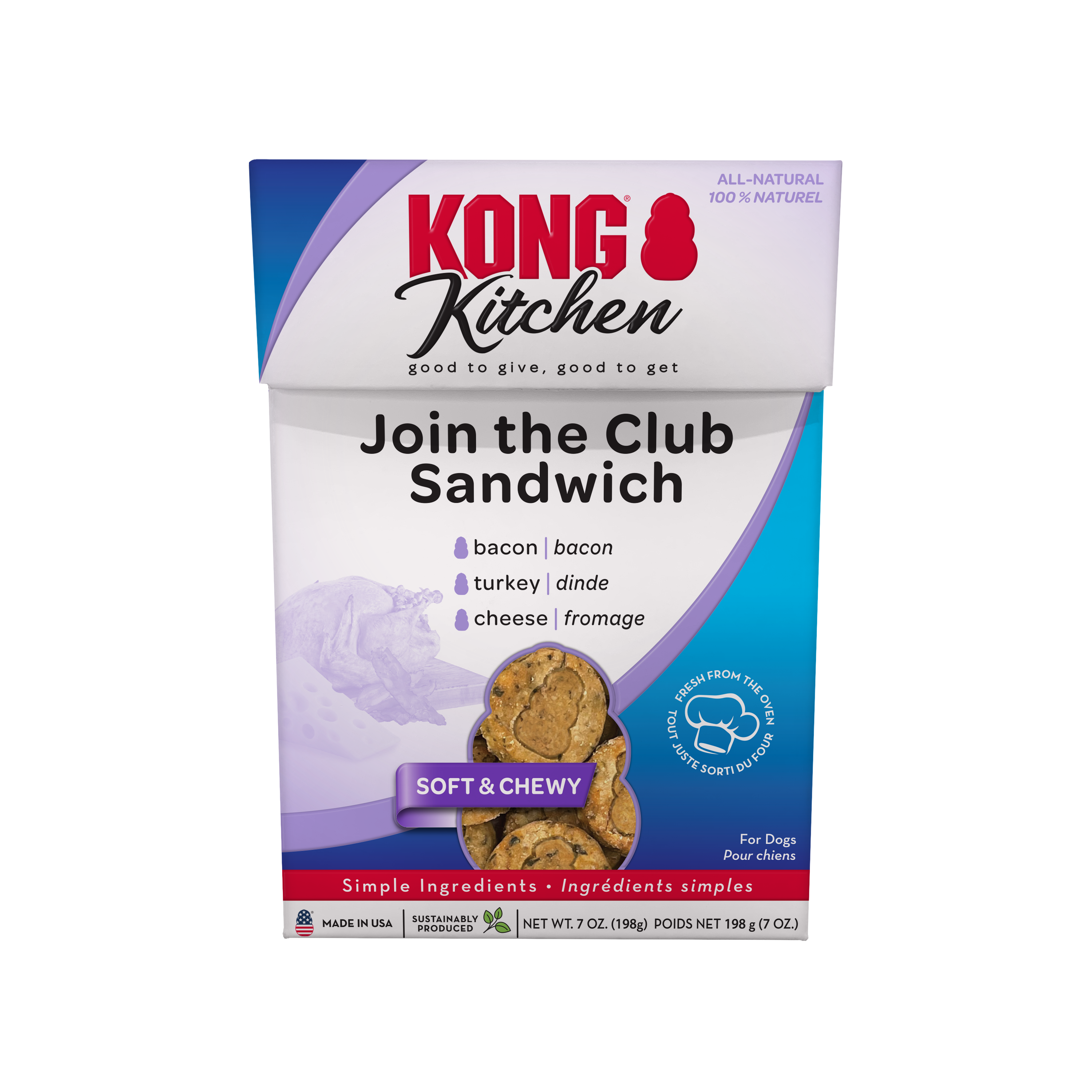 KONG Kitchen Soft & Chewy Join The Club Sandwitch onpack product afbeelding