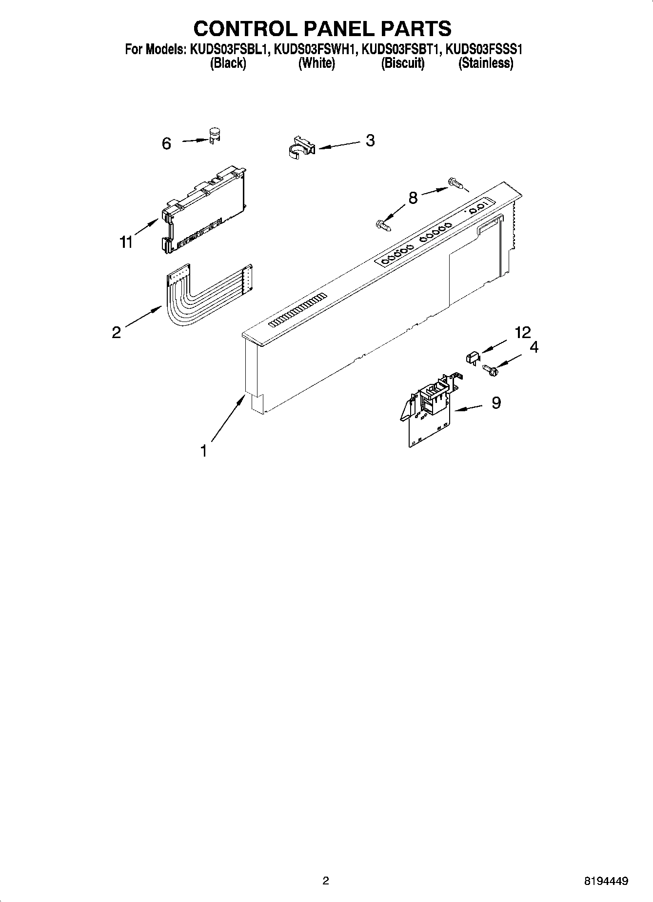 02 - CONTROL PANEL PARTS