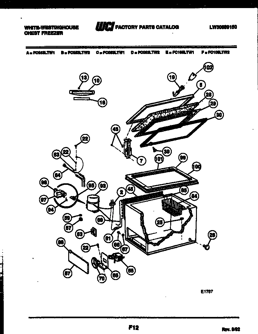 02 - CHEST FREEZER PARTS