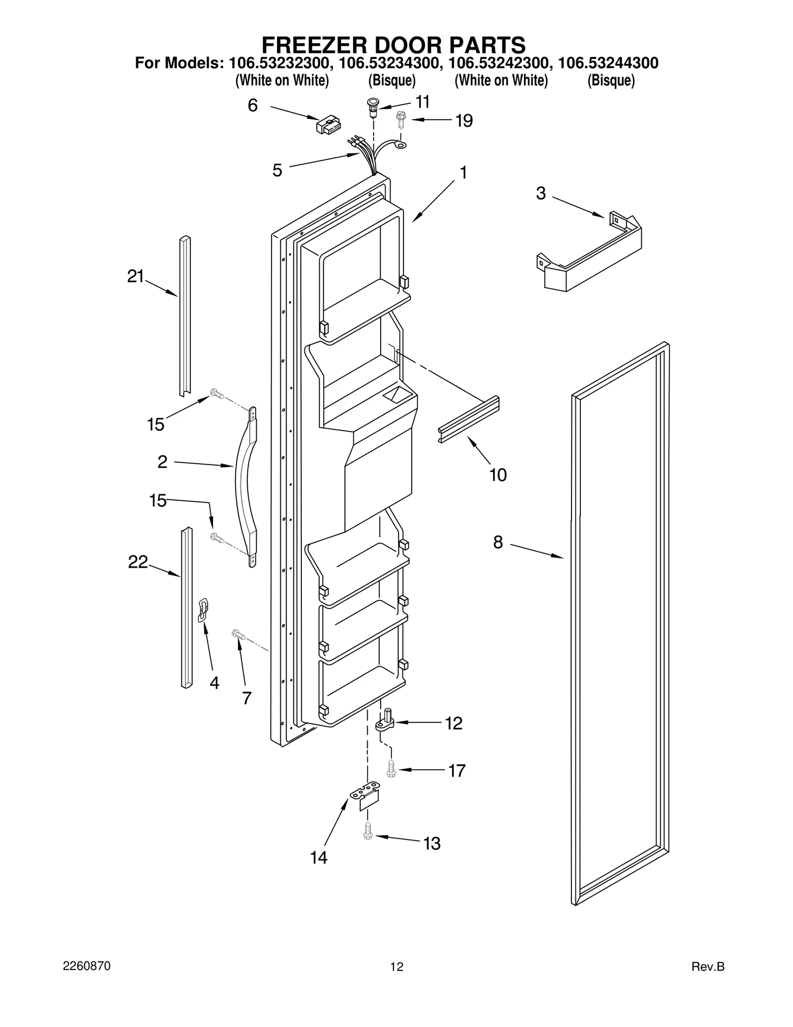 FREEZER DOOR PARTS