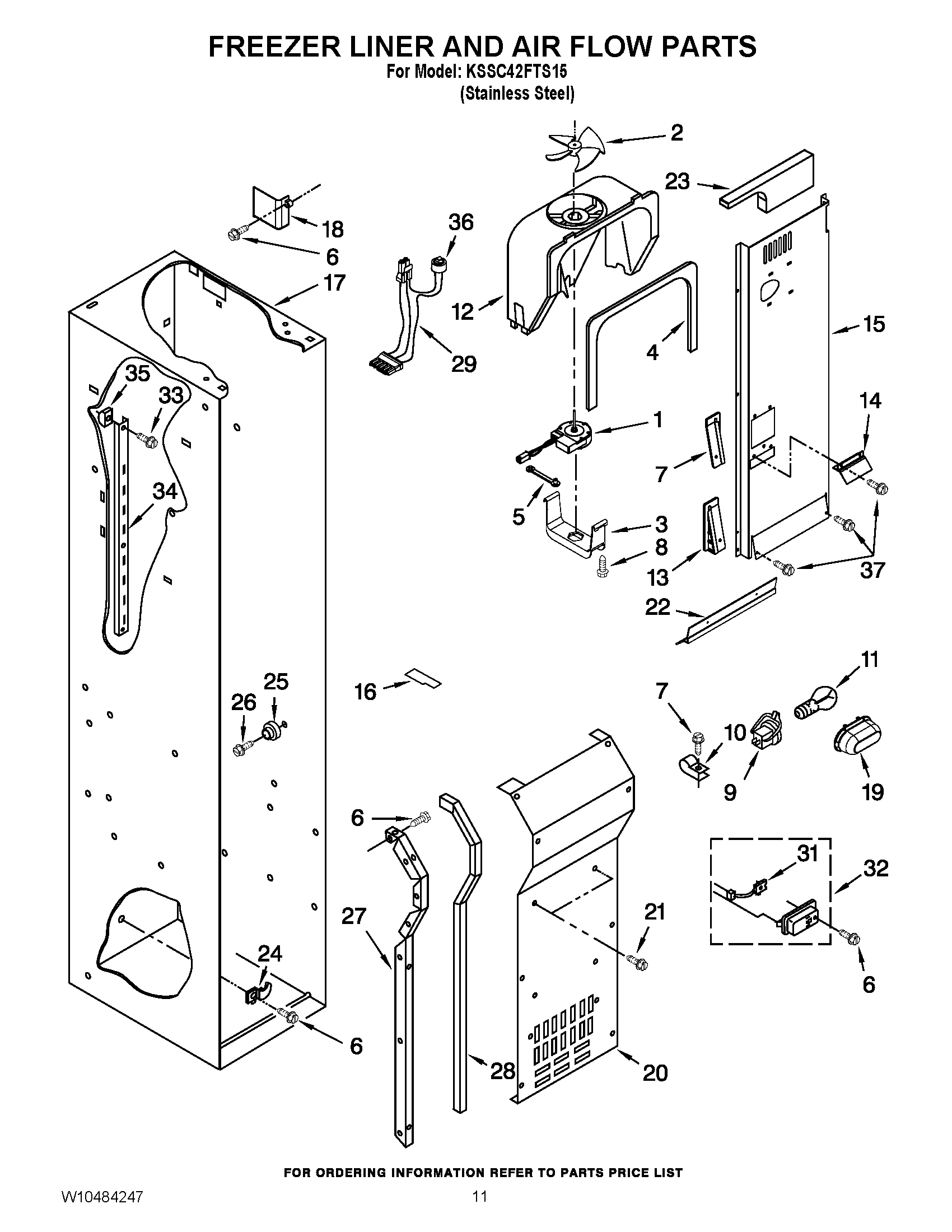 08 - FREEZER LINER AND AIR FLOW PARTS