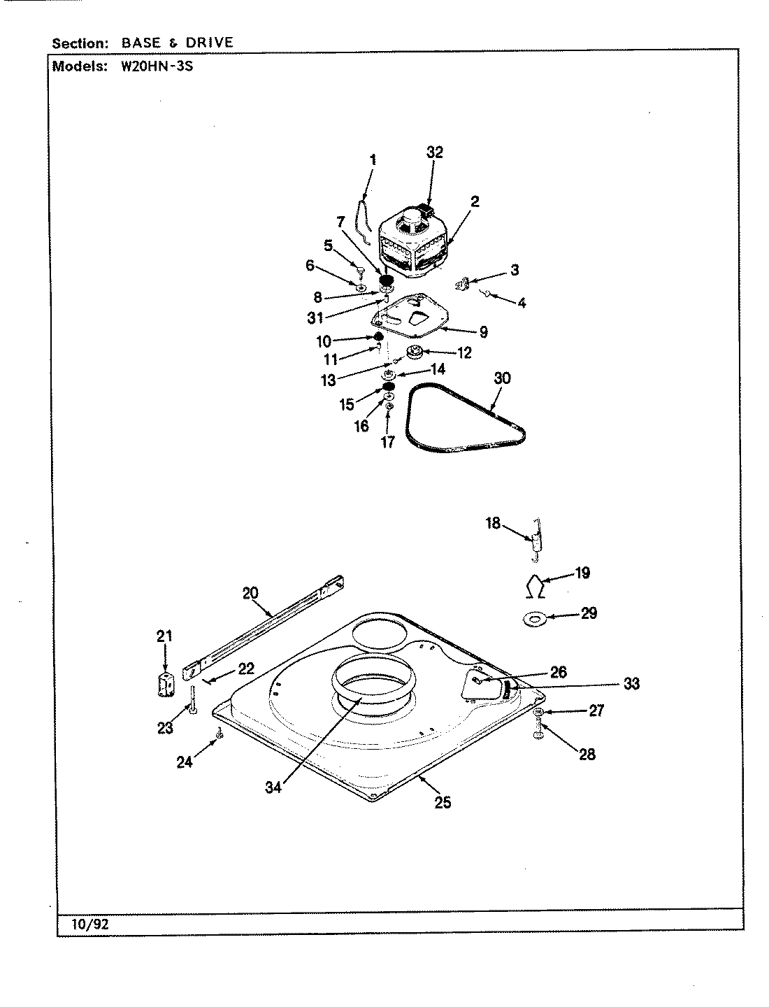 02 - BASE & DRIVE (W20HN3S)(REV. A-E)