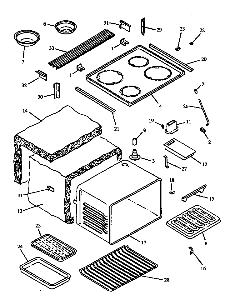 04 - MAIN TOP AND OVEN ASSY