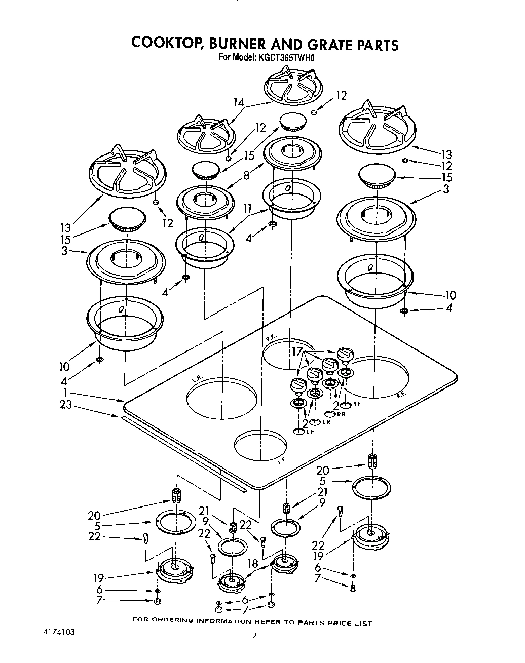 02 - COOKTOP, BURNER AND GRATES