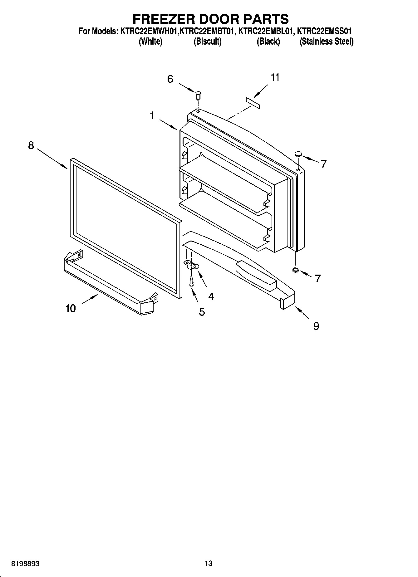 07 - FREEZER DOOR PARTS