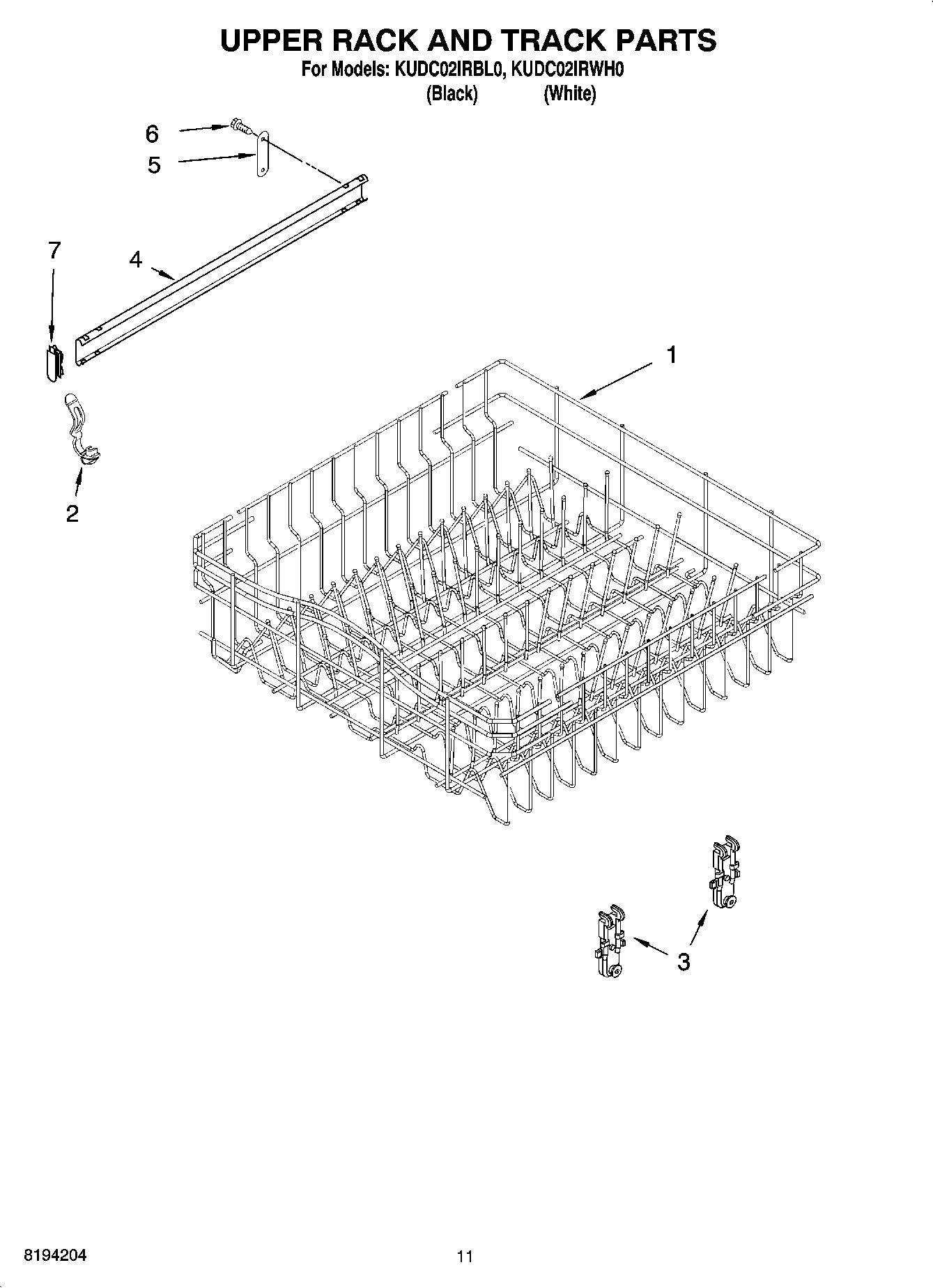 09 - UPPER RACK AND TRACK PARTS