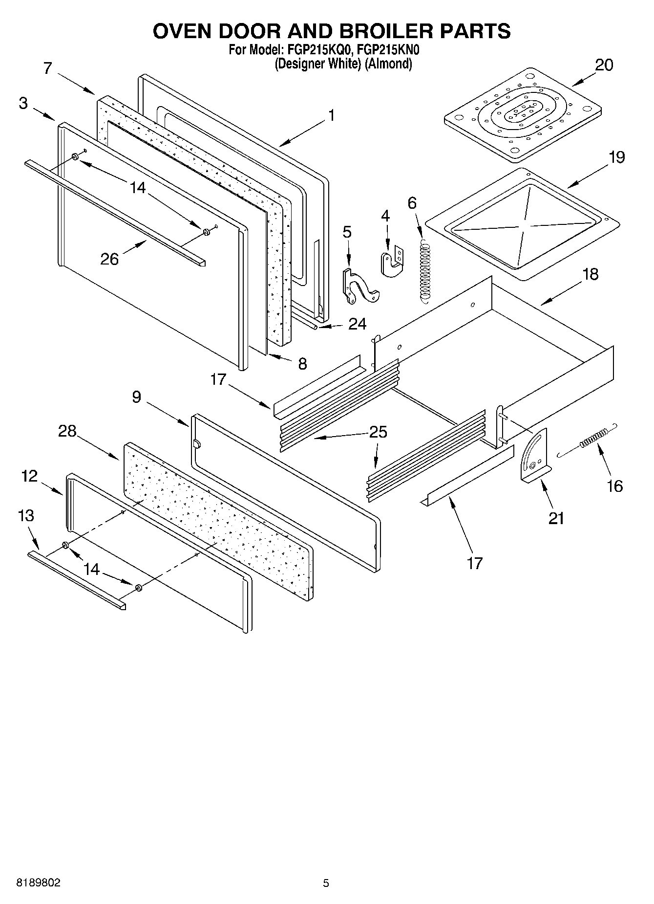 03 - OVEN DOOR AND BROILER