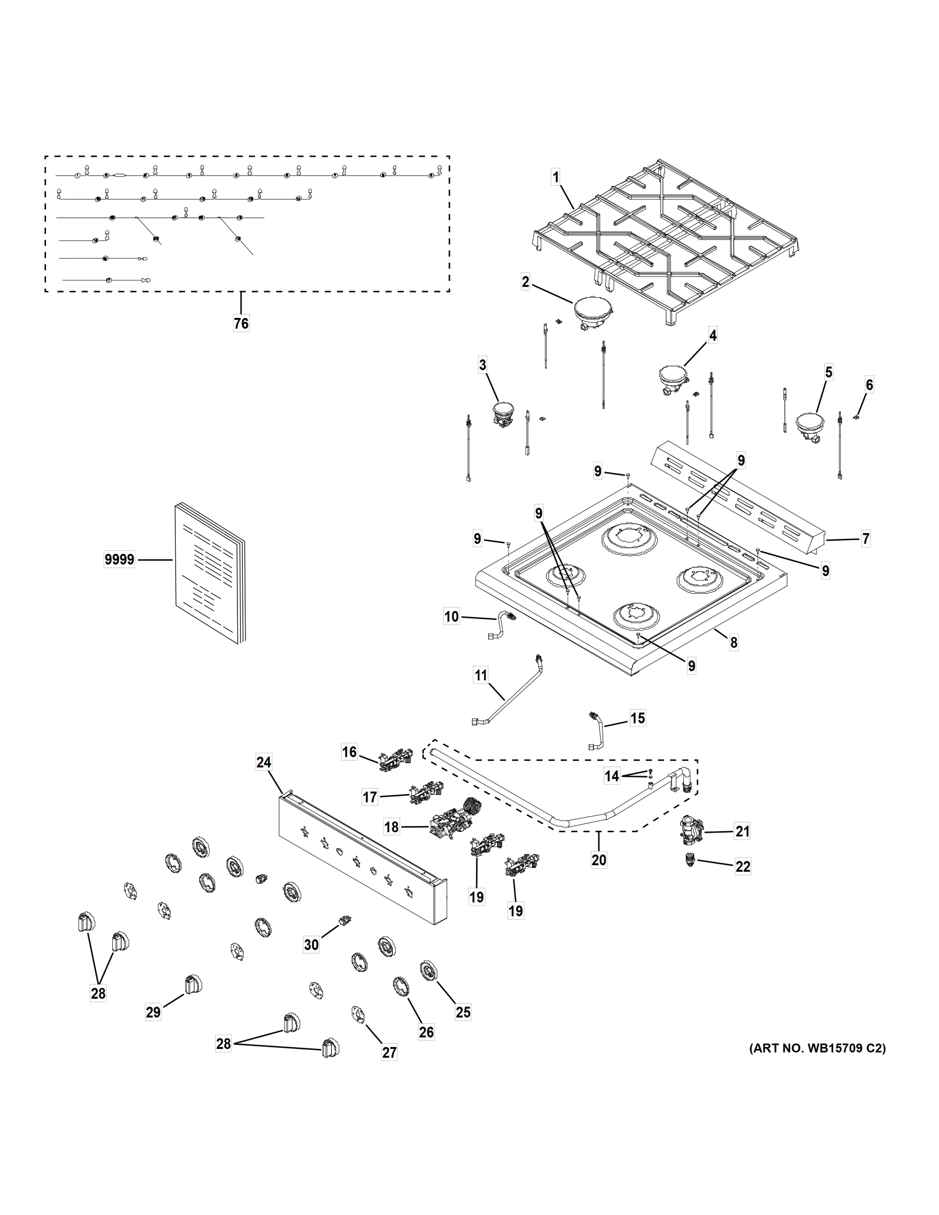 CONTROL PANEL & COOKTOP