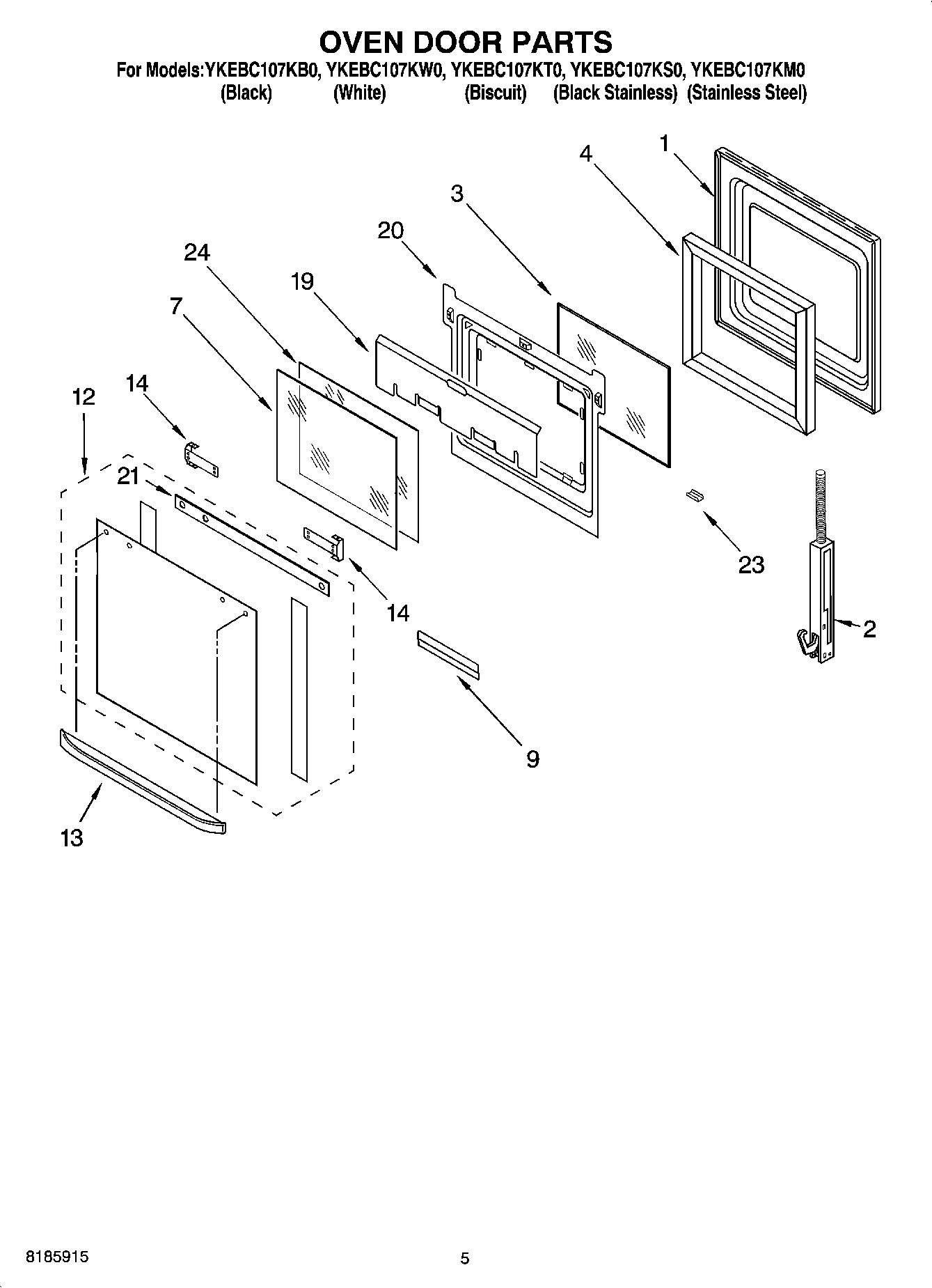 04 - OVEN DOOR PARTS