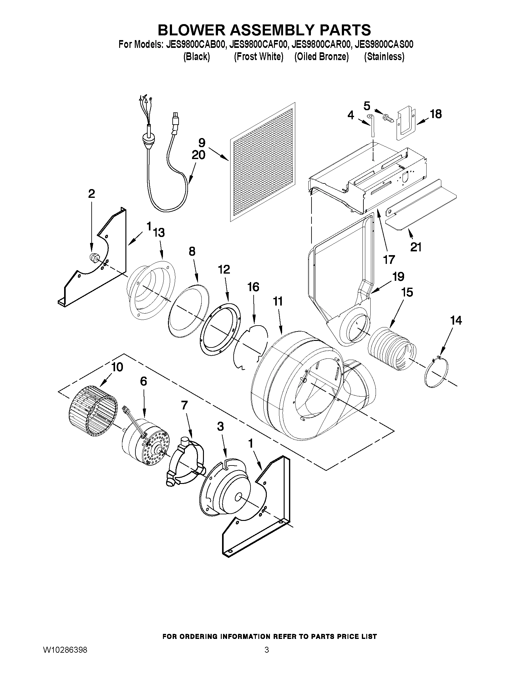 03 - BLOWER ASSEMBLY PARTS