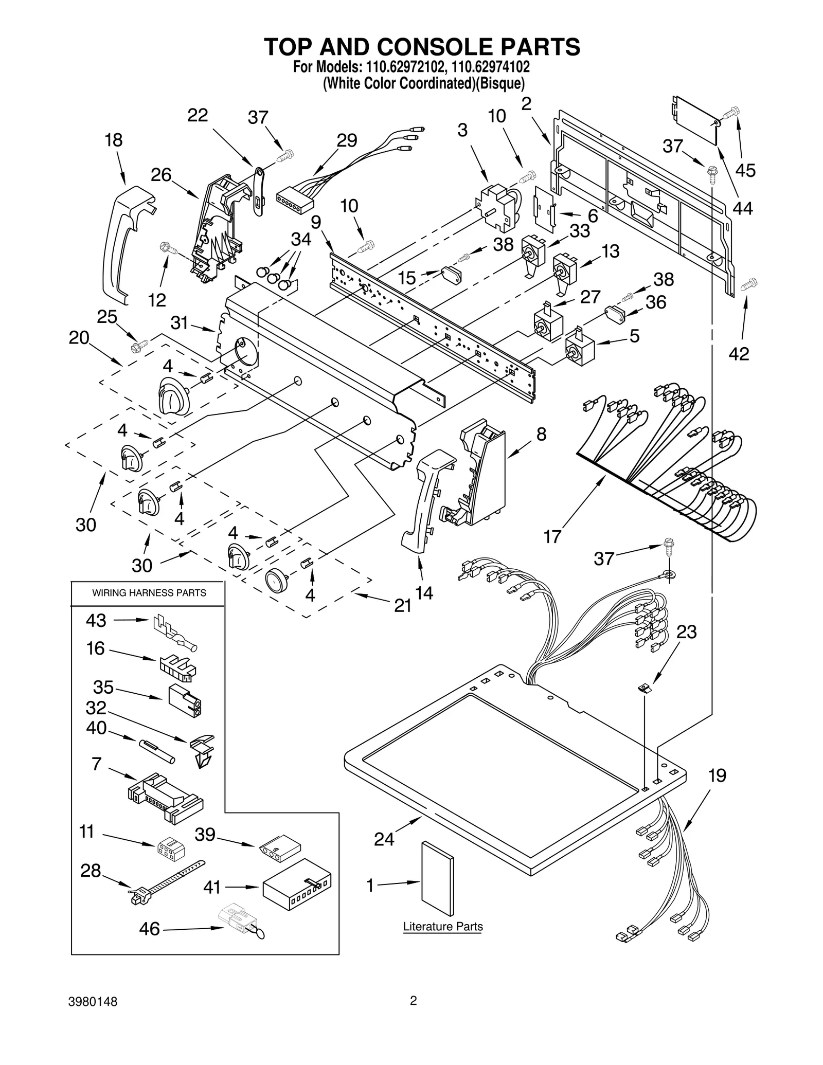 TOP AND CONSOLE PARTS