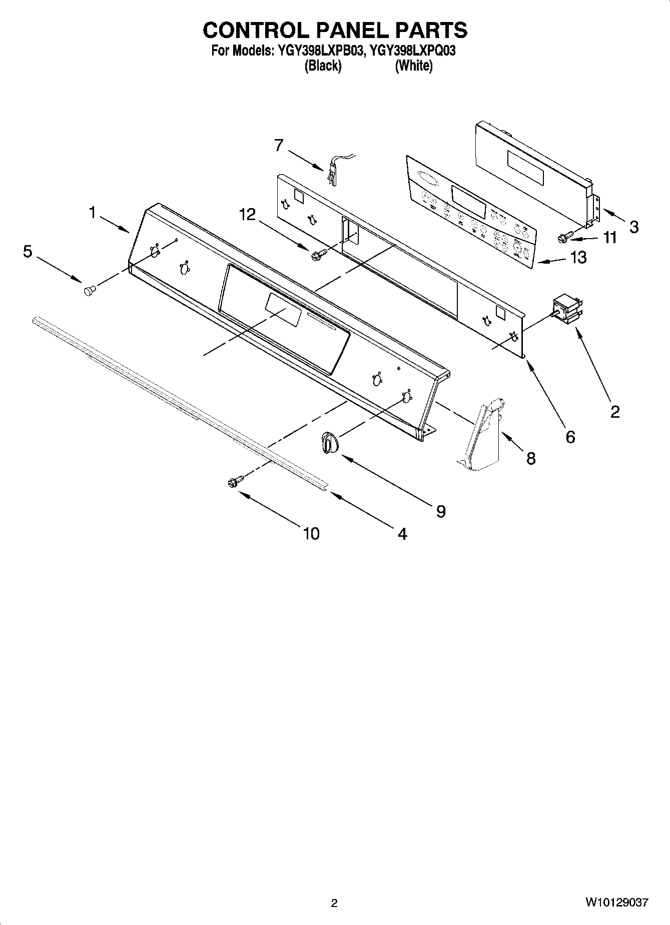 02 - CONTROL PANEL PARTS