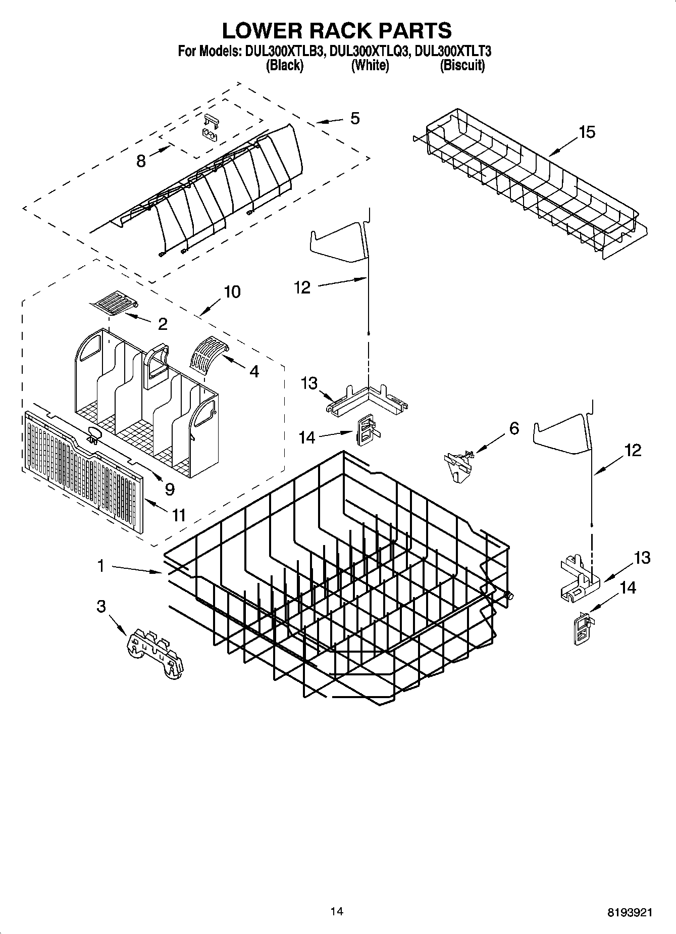 11 - LOWER RACK PARTS