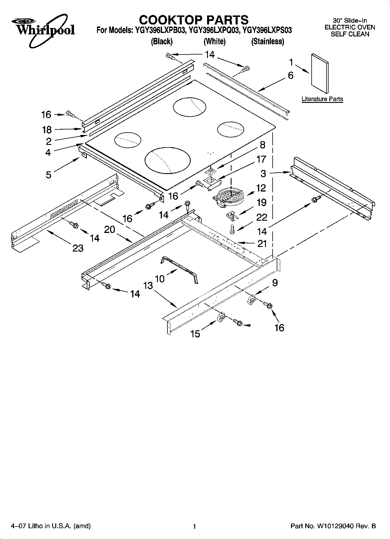 01 - COOKTOP PARTS