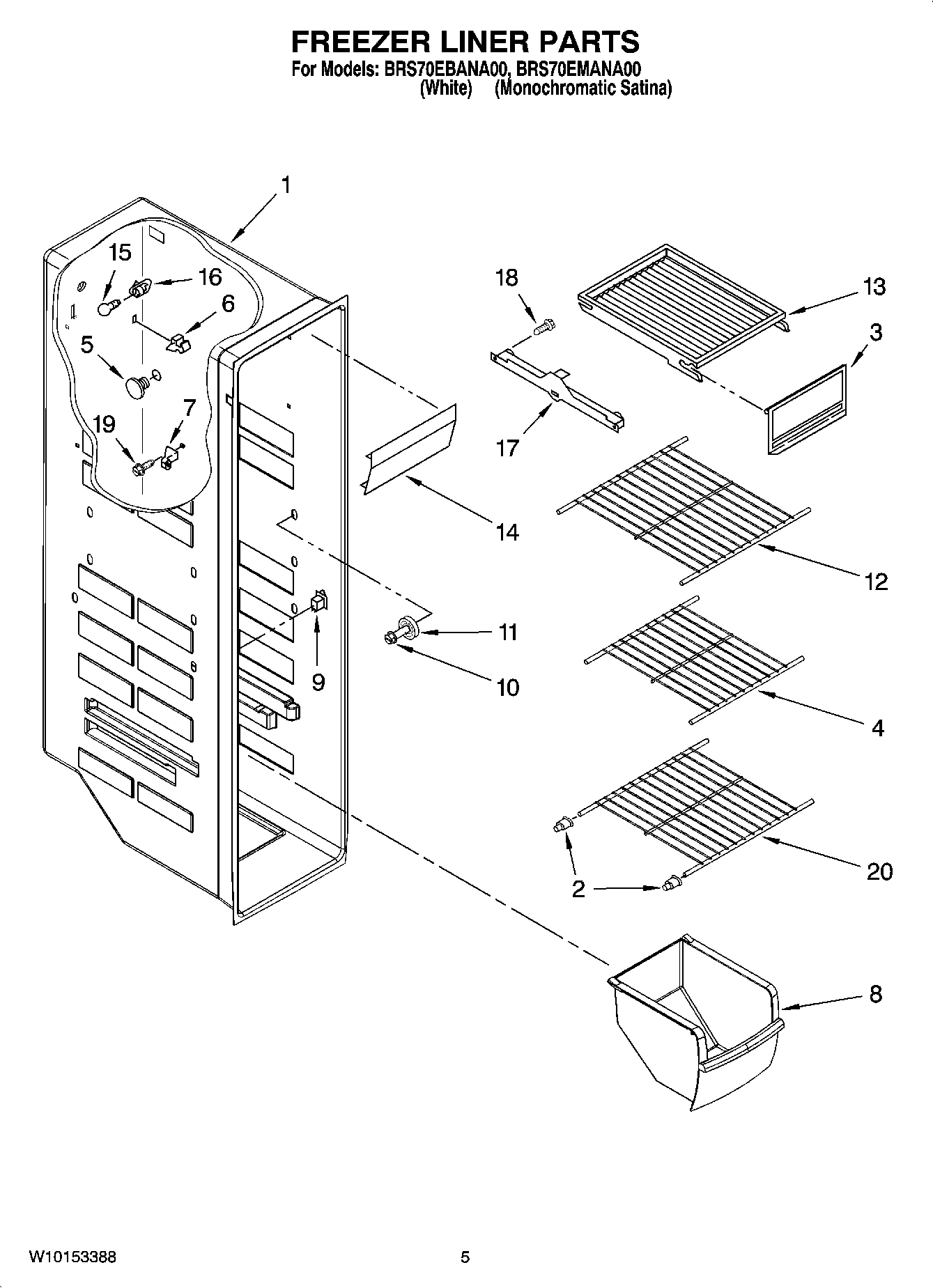 04 - FREEZER LINER PARTS