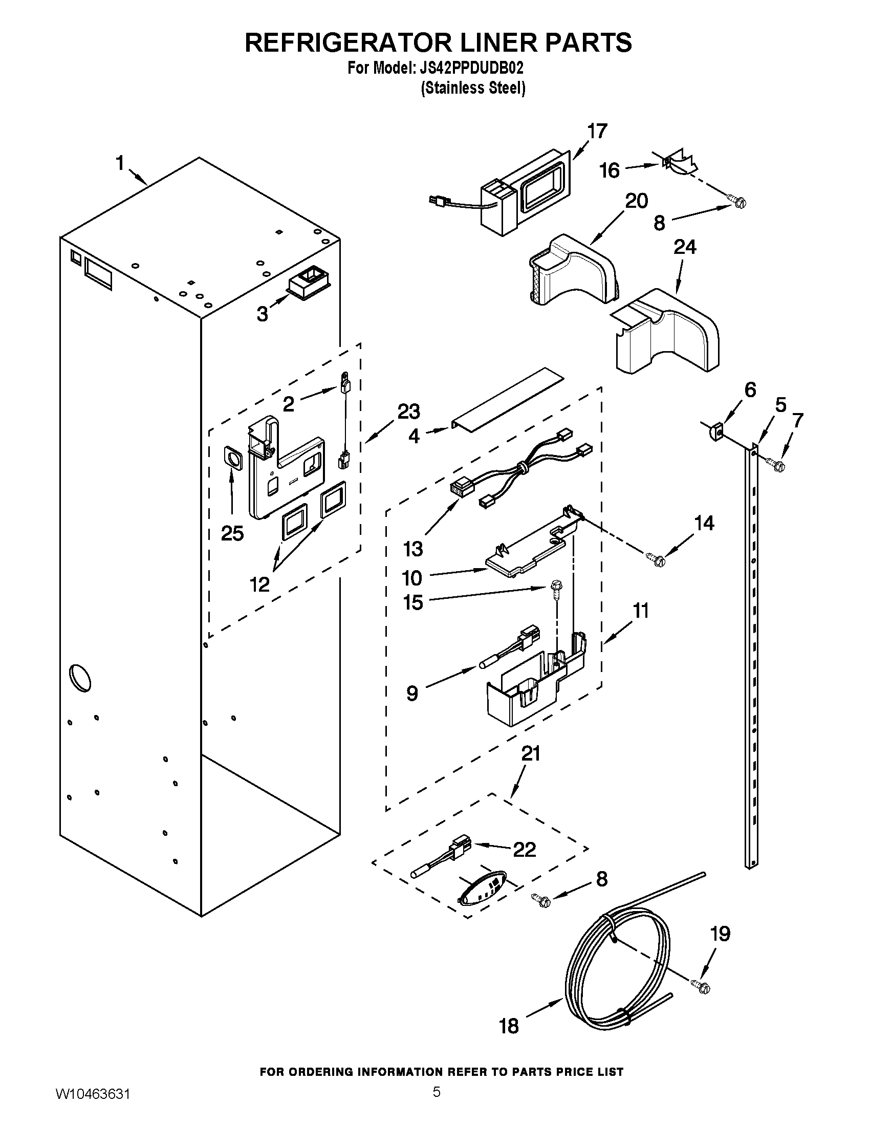 04 - REFRIGERATOR LINER PARTS