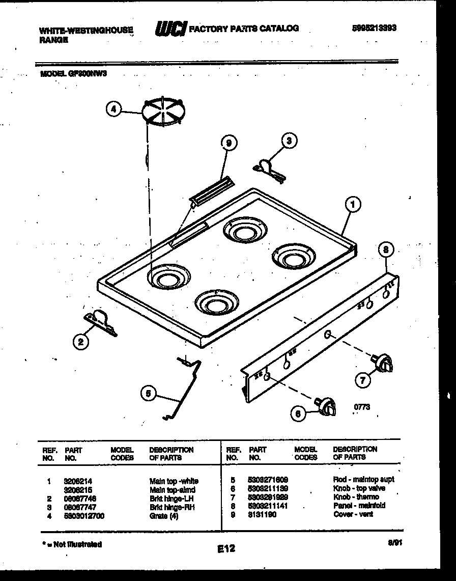 03 - COOKTOP PARTS