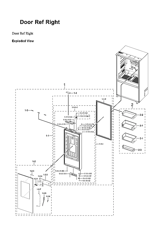 Right Refrigerator Door Parts