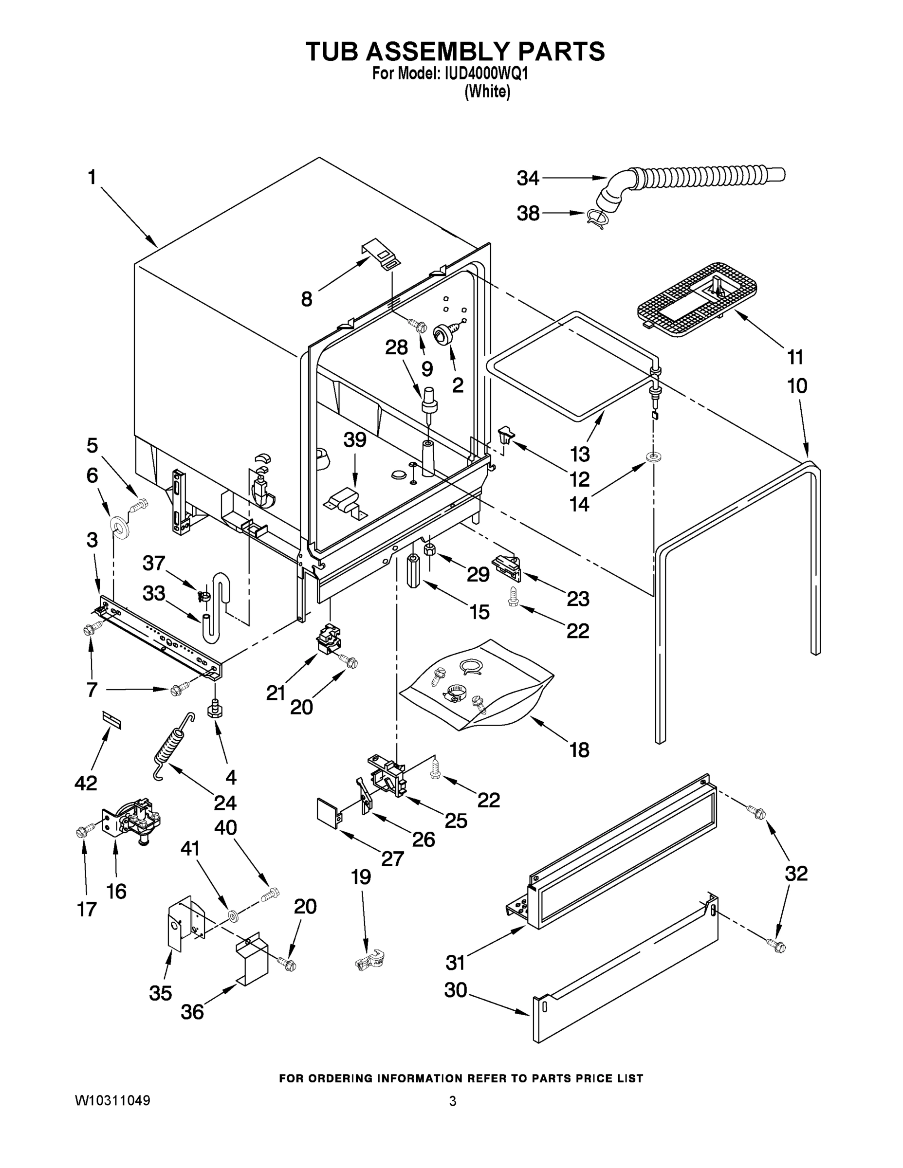 03 - TUB ASSEMBLY PARTS