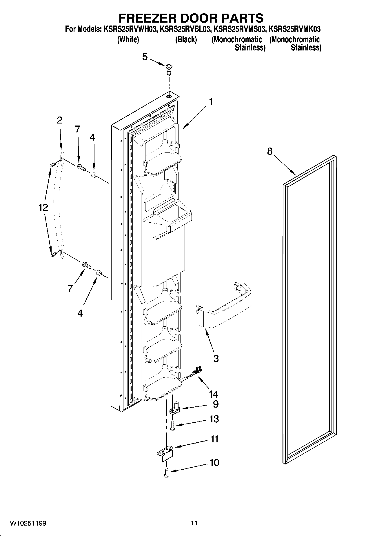 07 - FREEZER DOOR PARTS