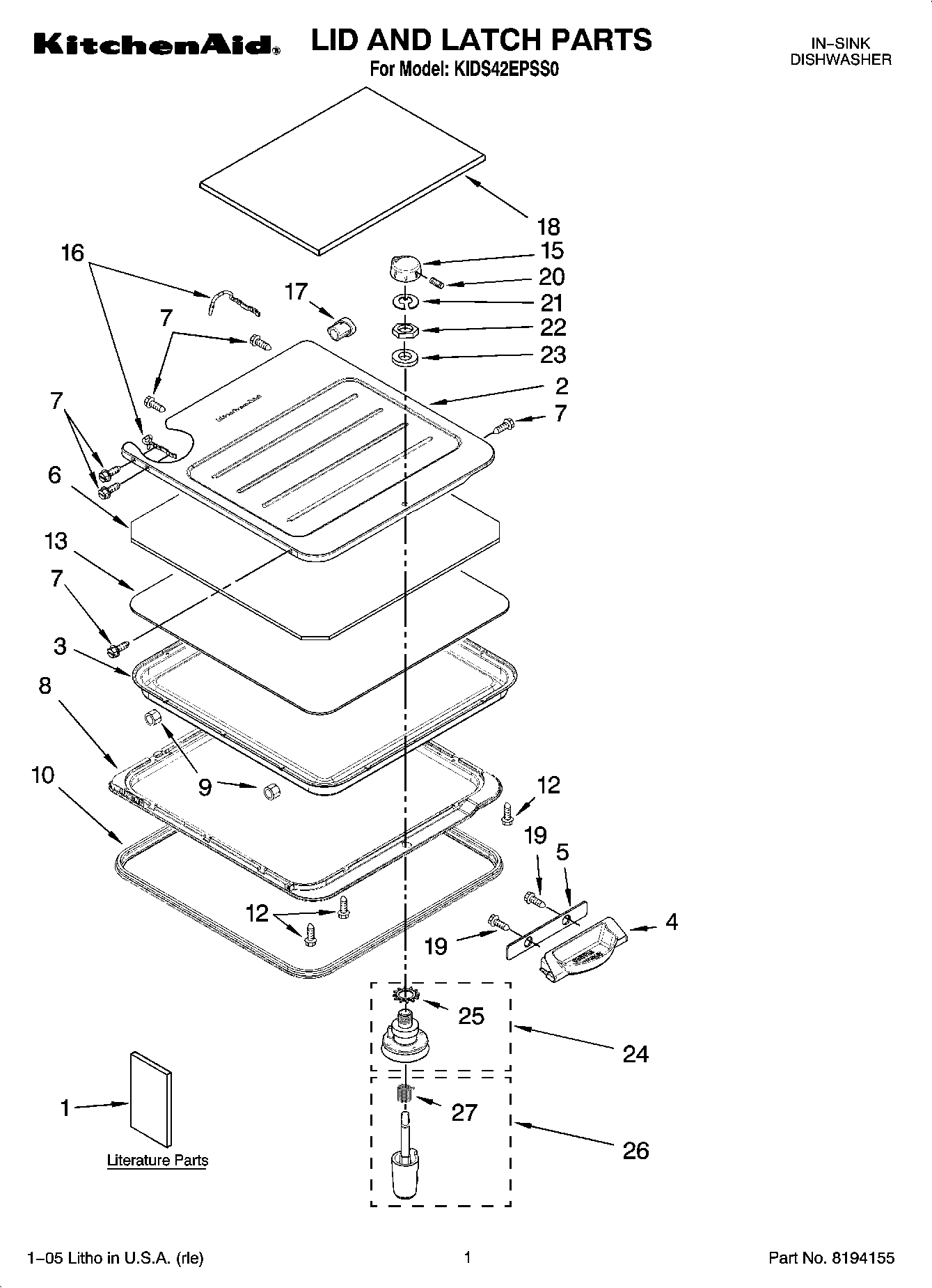 01 - LID AND LATCH PARTS